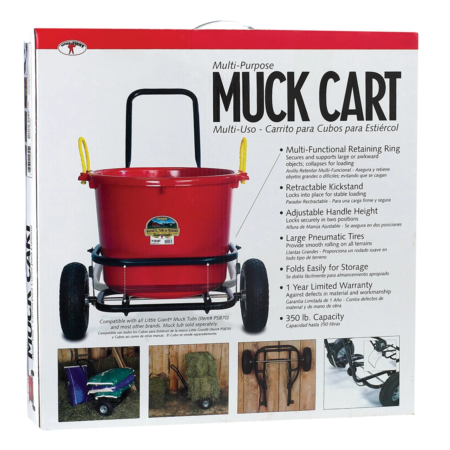 Miller Manufacturing Company CA500 Multipurpose Muck Cart for 70 Quart Tubs - Image 8