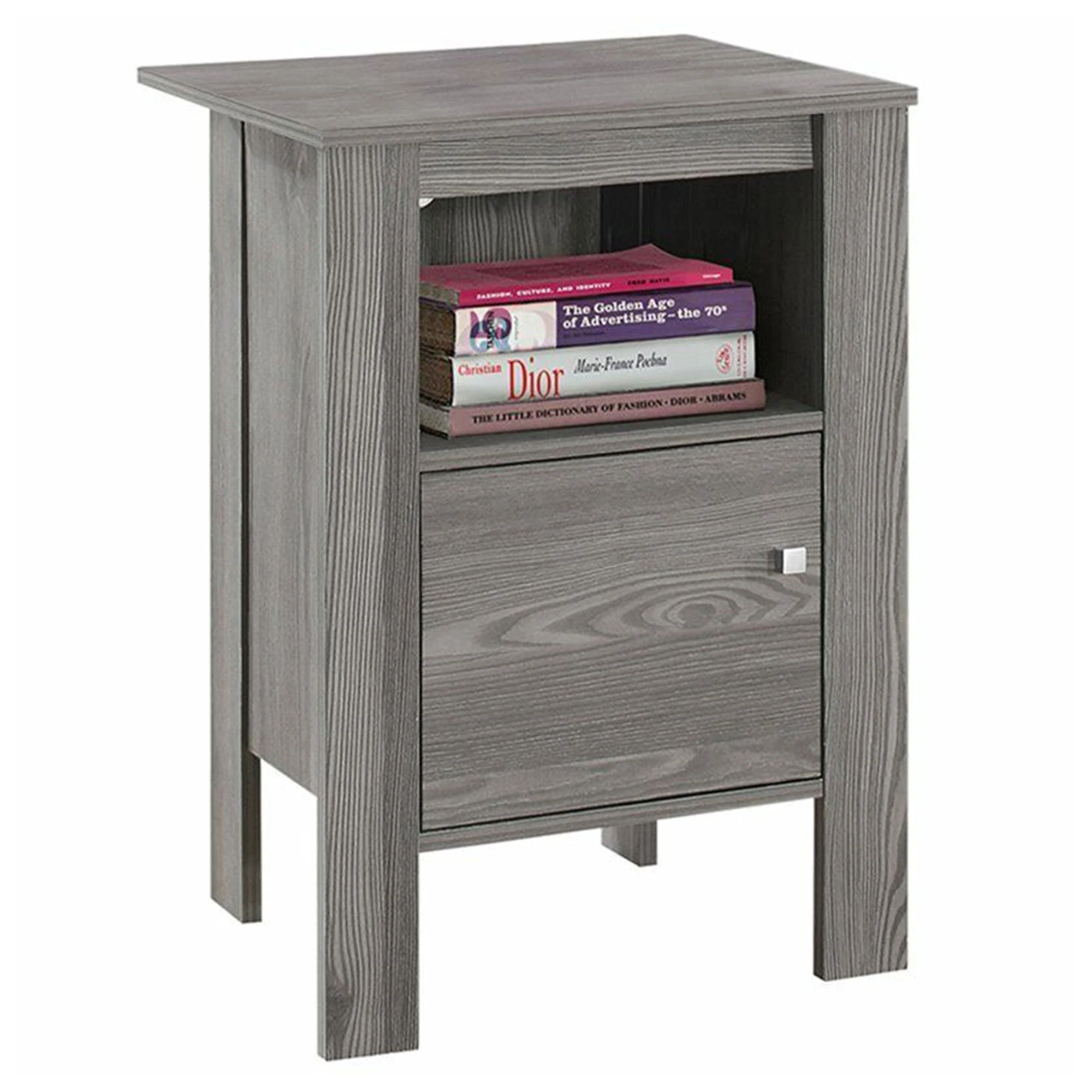 Monarch Specialties Contemporary Accent Rectangular Decor Side End Table, Gray - Image 2