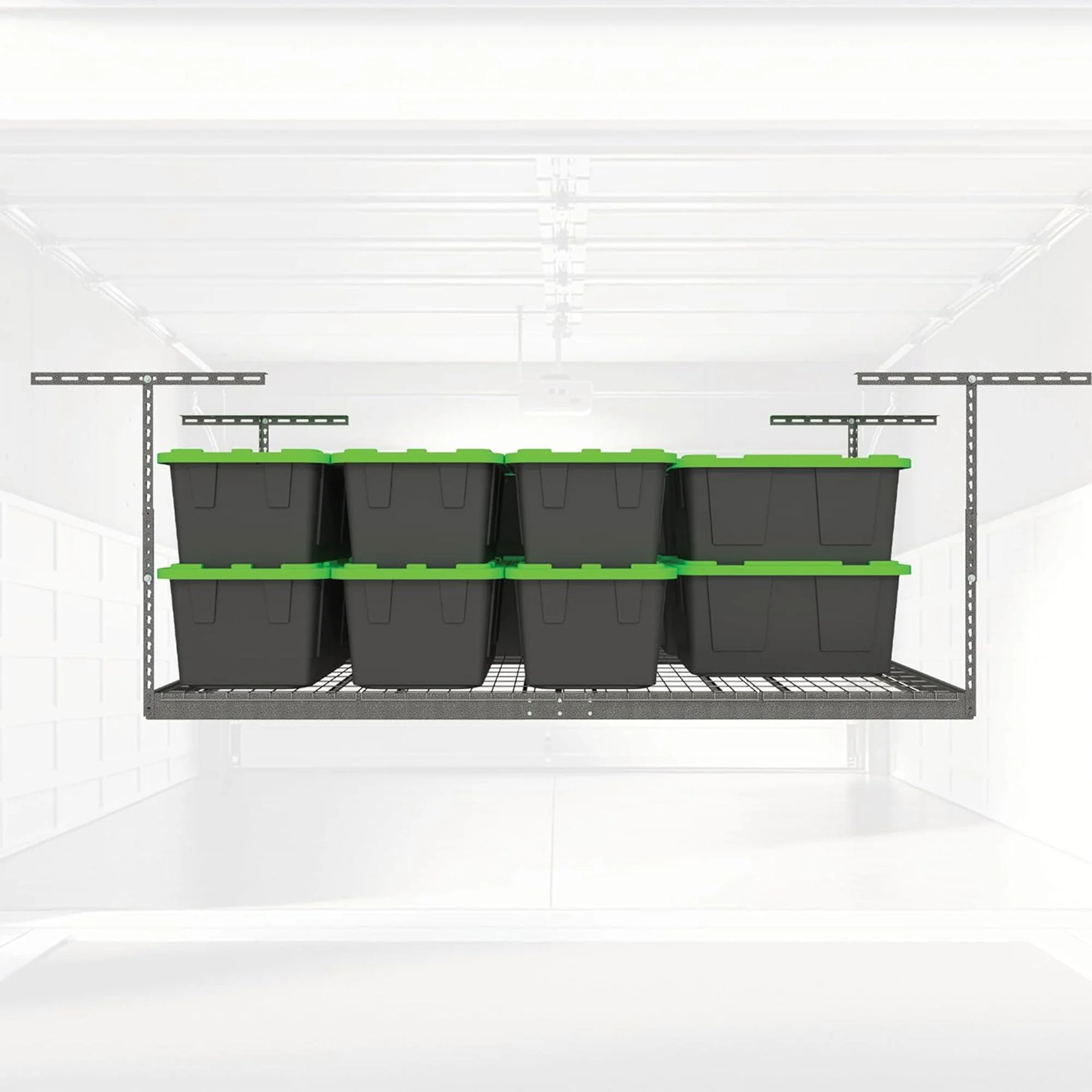 MonsterRax 3'x8' Overhead Garage Storage Rack Holds Up to 450 Pounds, Hammertone - Image 8