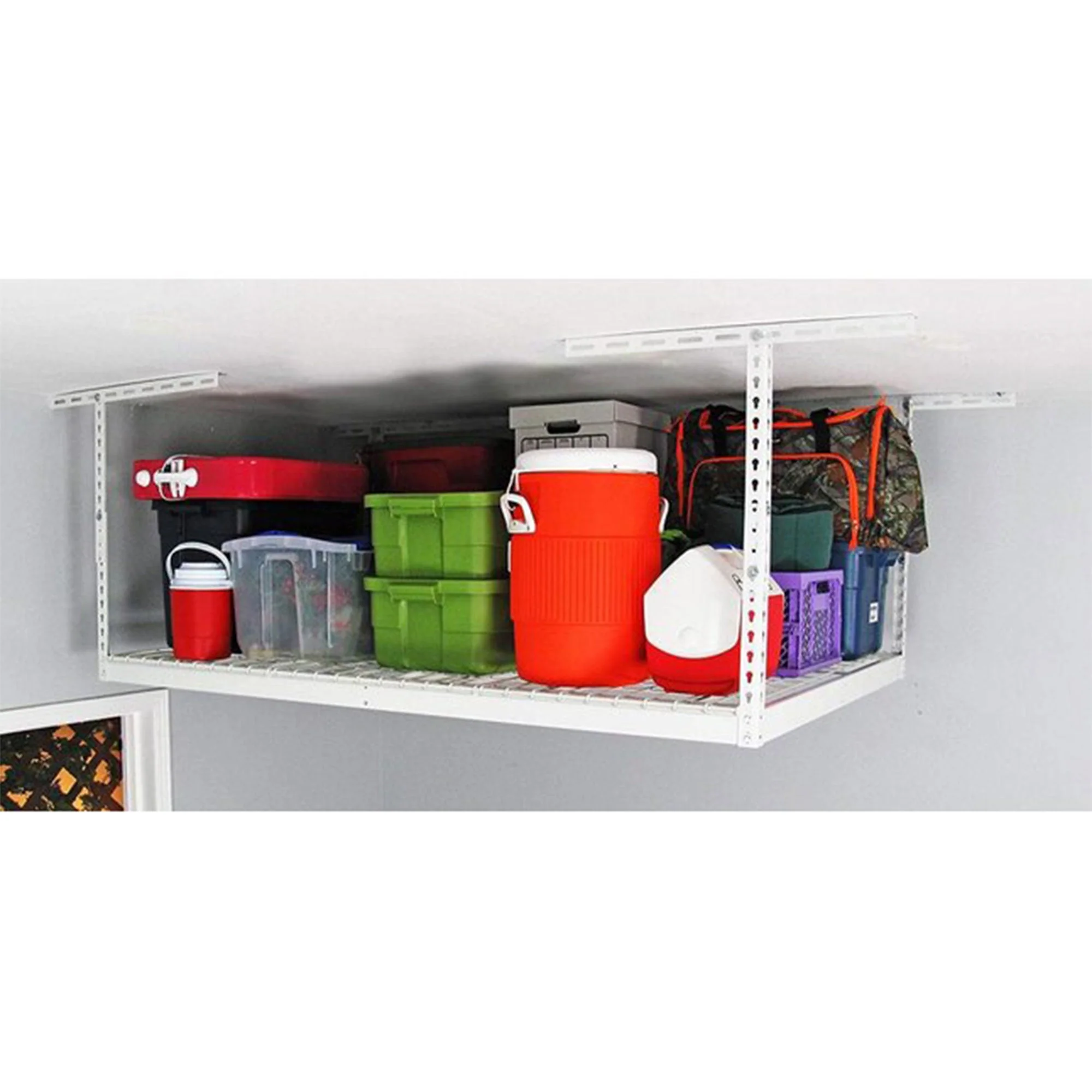 MonsterRax 4' x 6' Overhead Garage Storage Rack Holds Up to 500 Pounds, White - Image 6