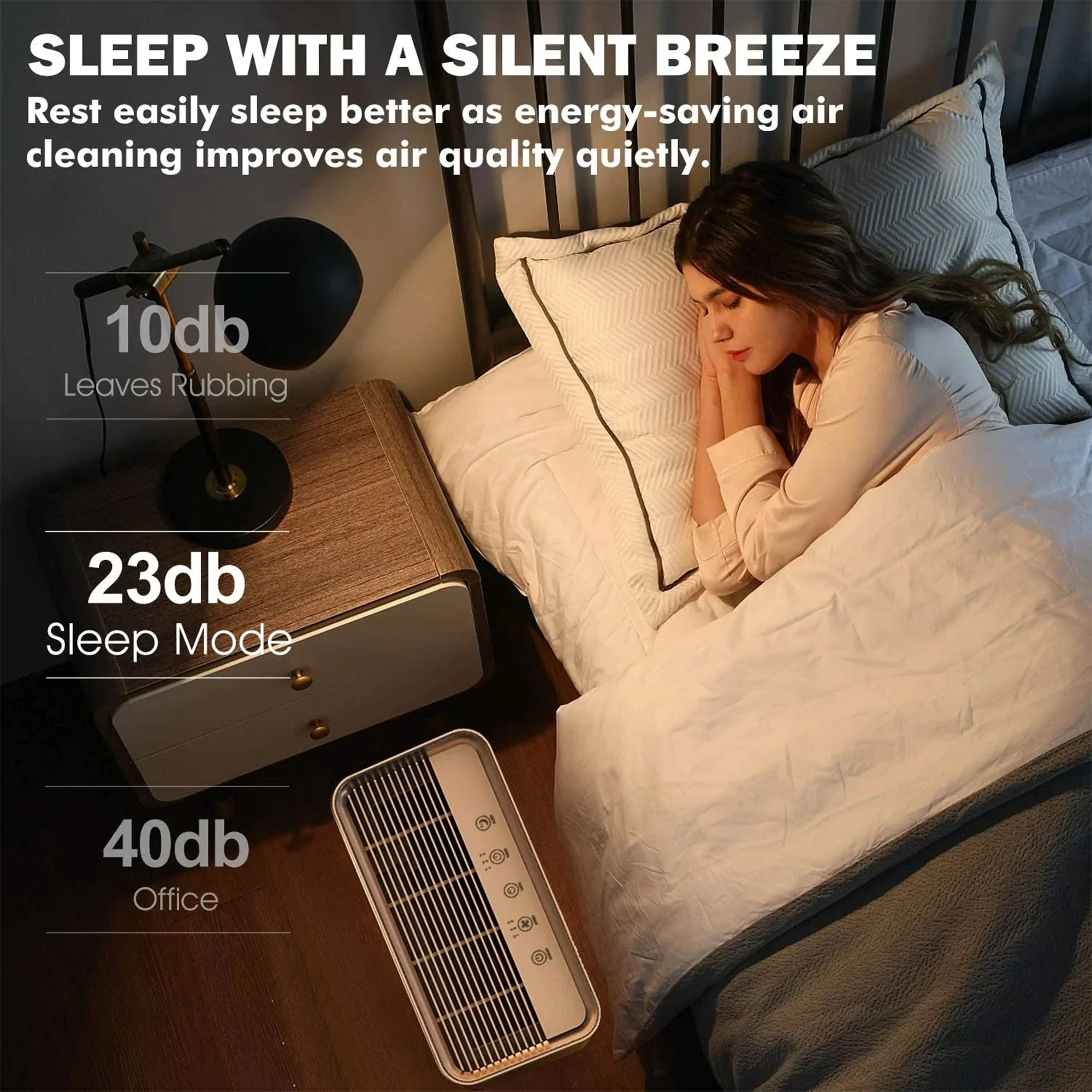 Mooka KJ203F-142 Home Air Purifier for Large Rooms with True HEPA Air Filter - Image 4