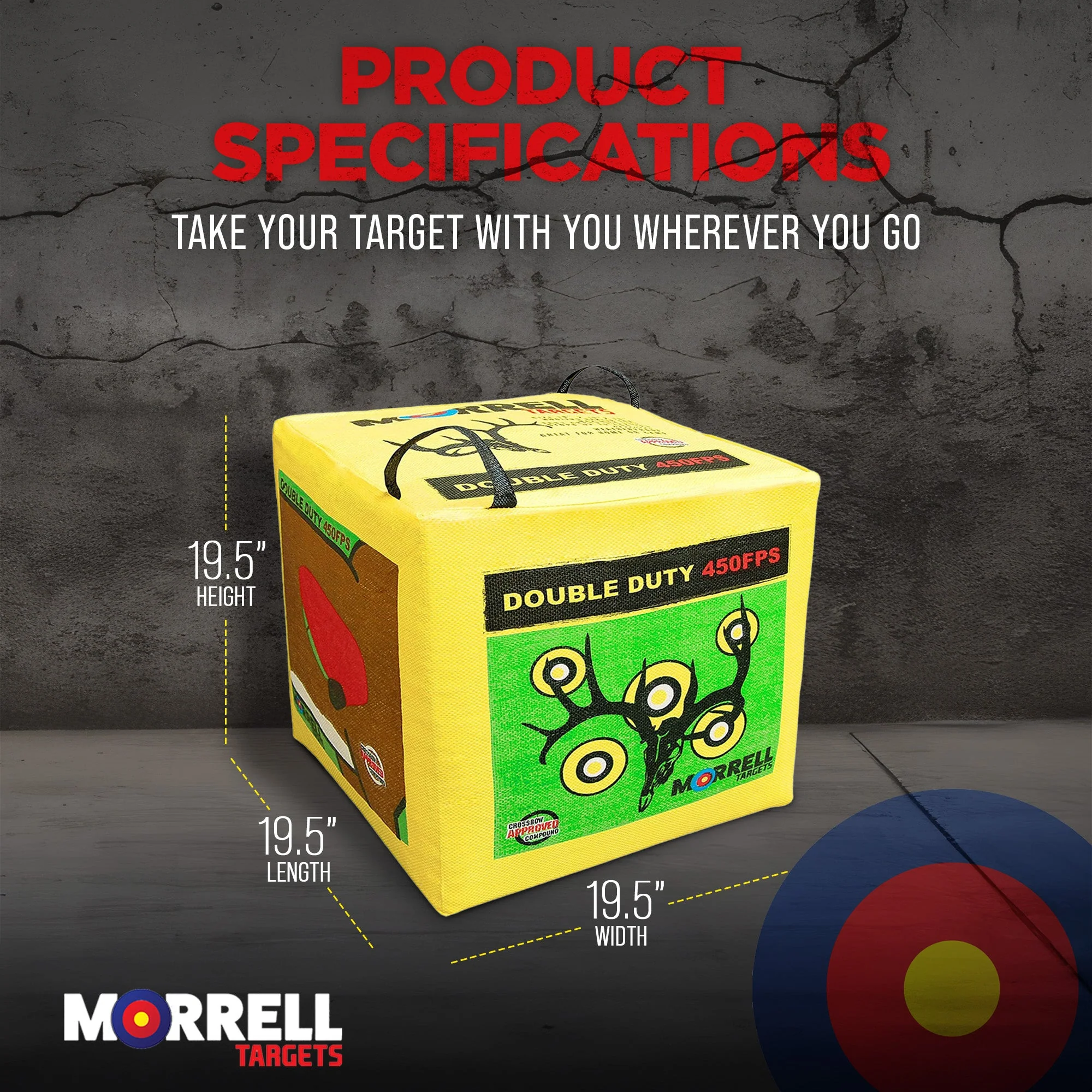 Morrell Double Duty 450 FPS 4 Sided Cube Field Point Archery Bag Target, 4 Pack - Image 3