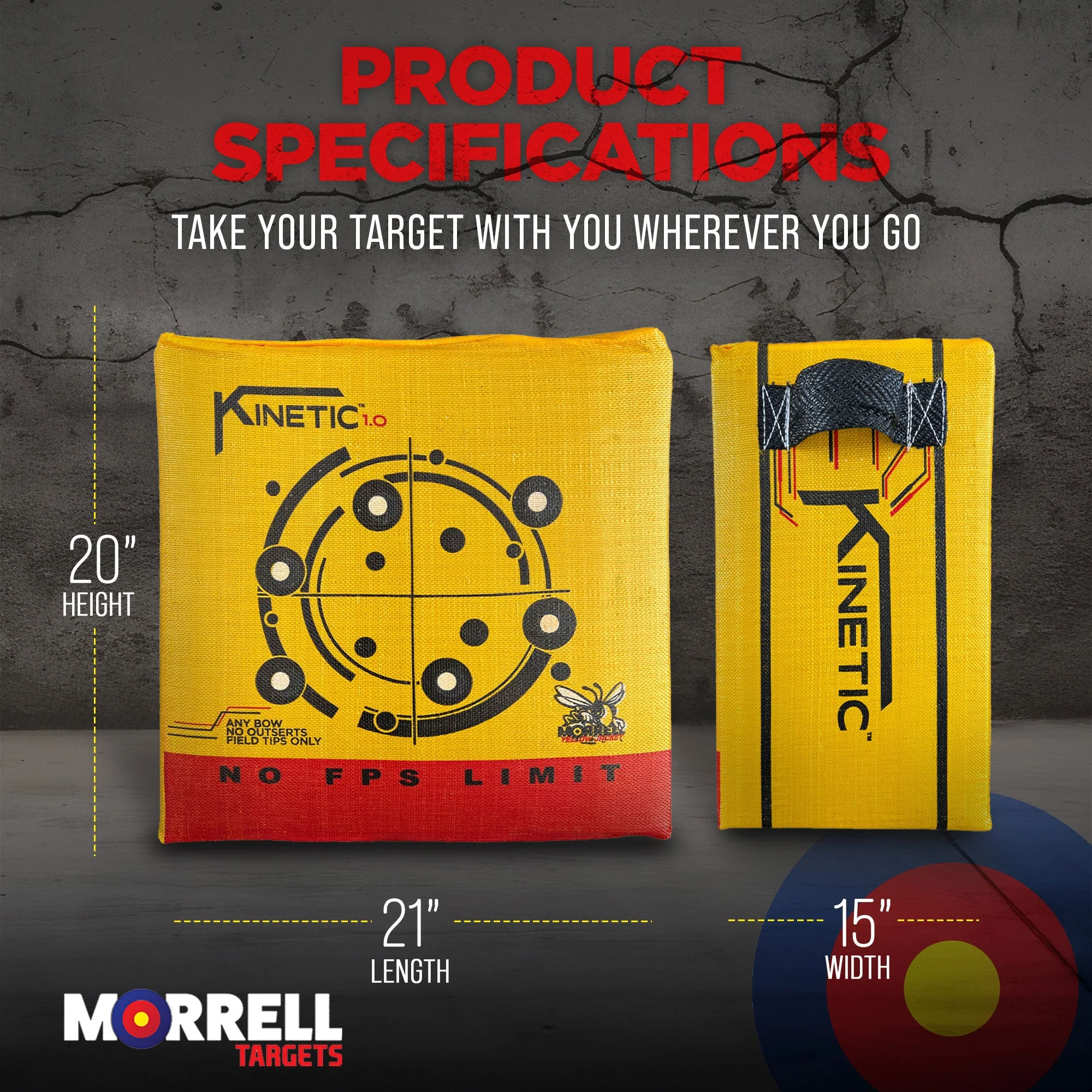 Morrell Targets 2-Side Jacket Kinetic 1.0 Field Point Archery Bag Target, 3 Pack - Image 3