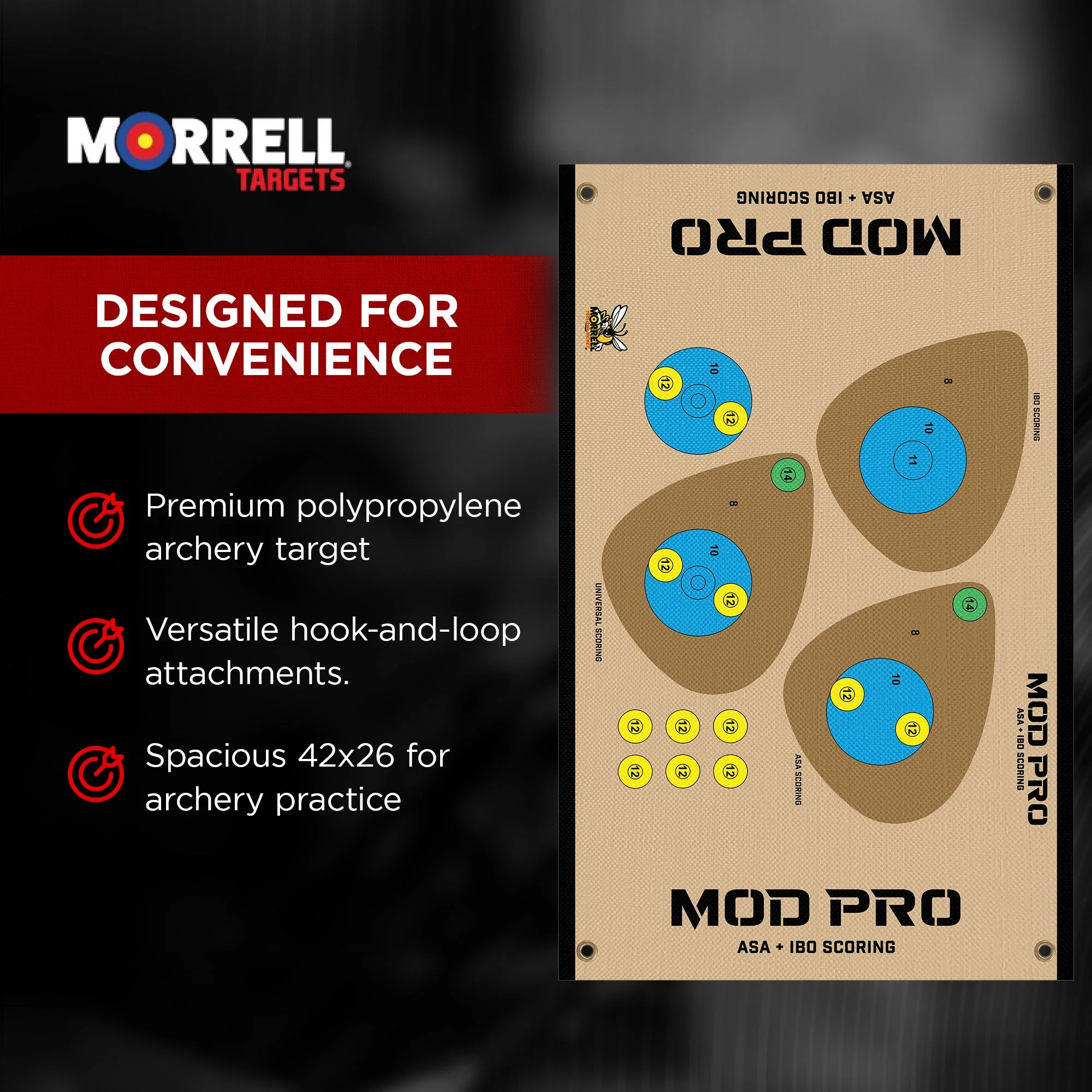 Morrell Yellow Jacket MOD Pro ASA and IBO Shooting Bullseyes w/Universal Scoring - Image 7