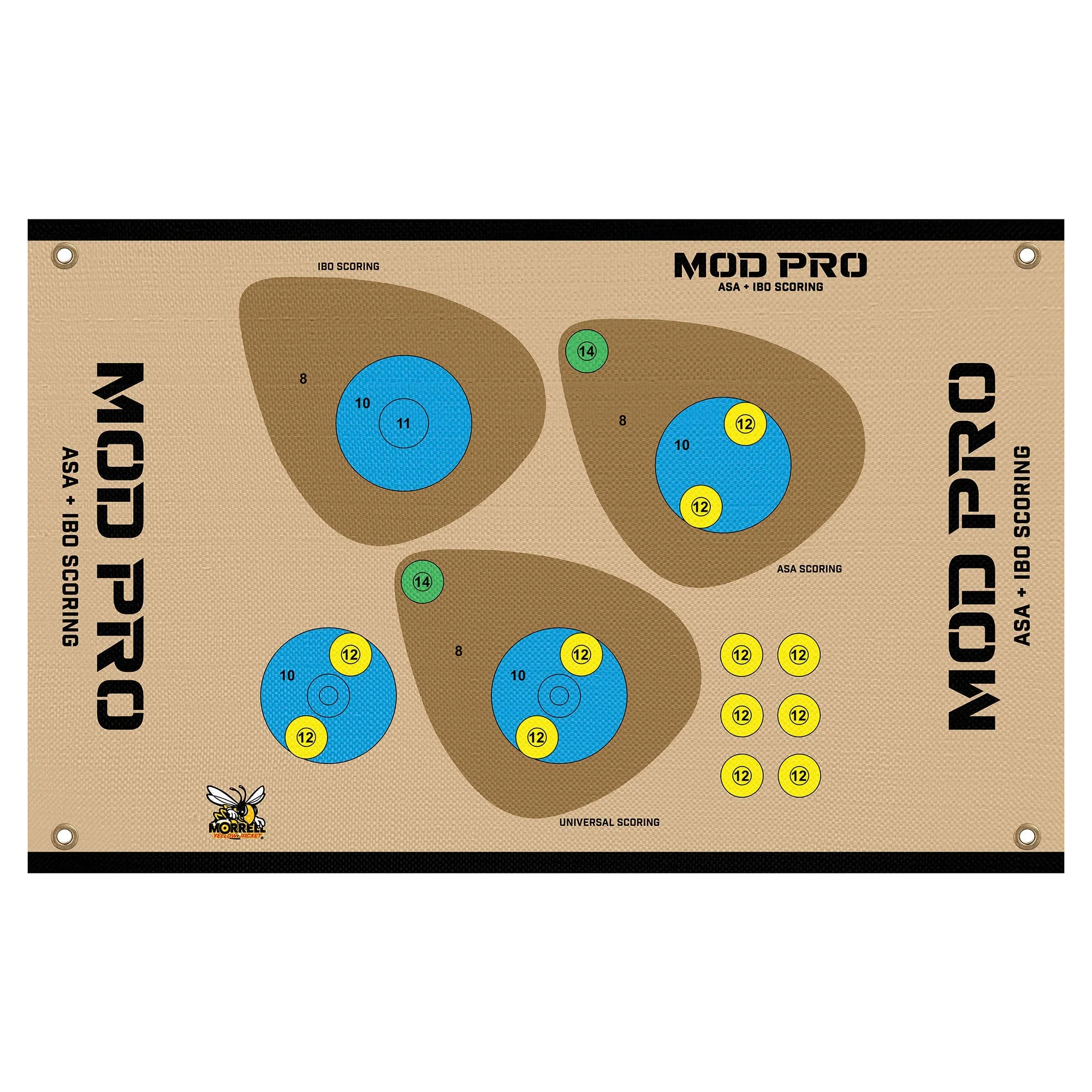 Morrell Yellow Jacket MOD Pro ASA & IBO Shooting Bullseyes with Scoring, 4 Pack - Image 2