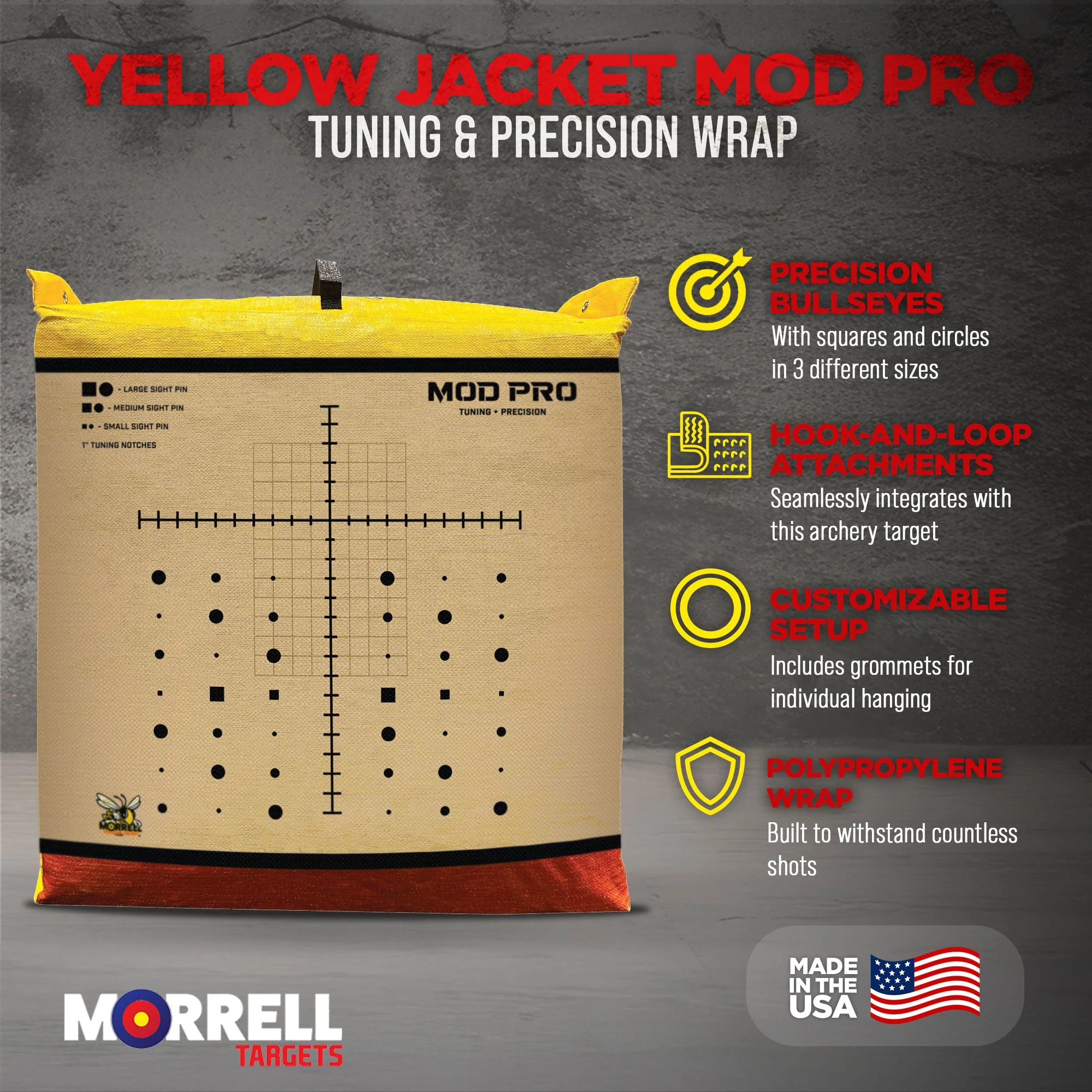 Morrell Yellow Jacket MOD Pro Polypropylene for MOD Pro Archery Target, 4 Pack - Image 4
