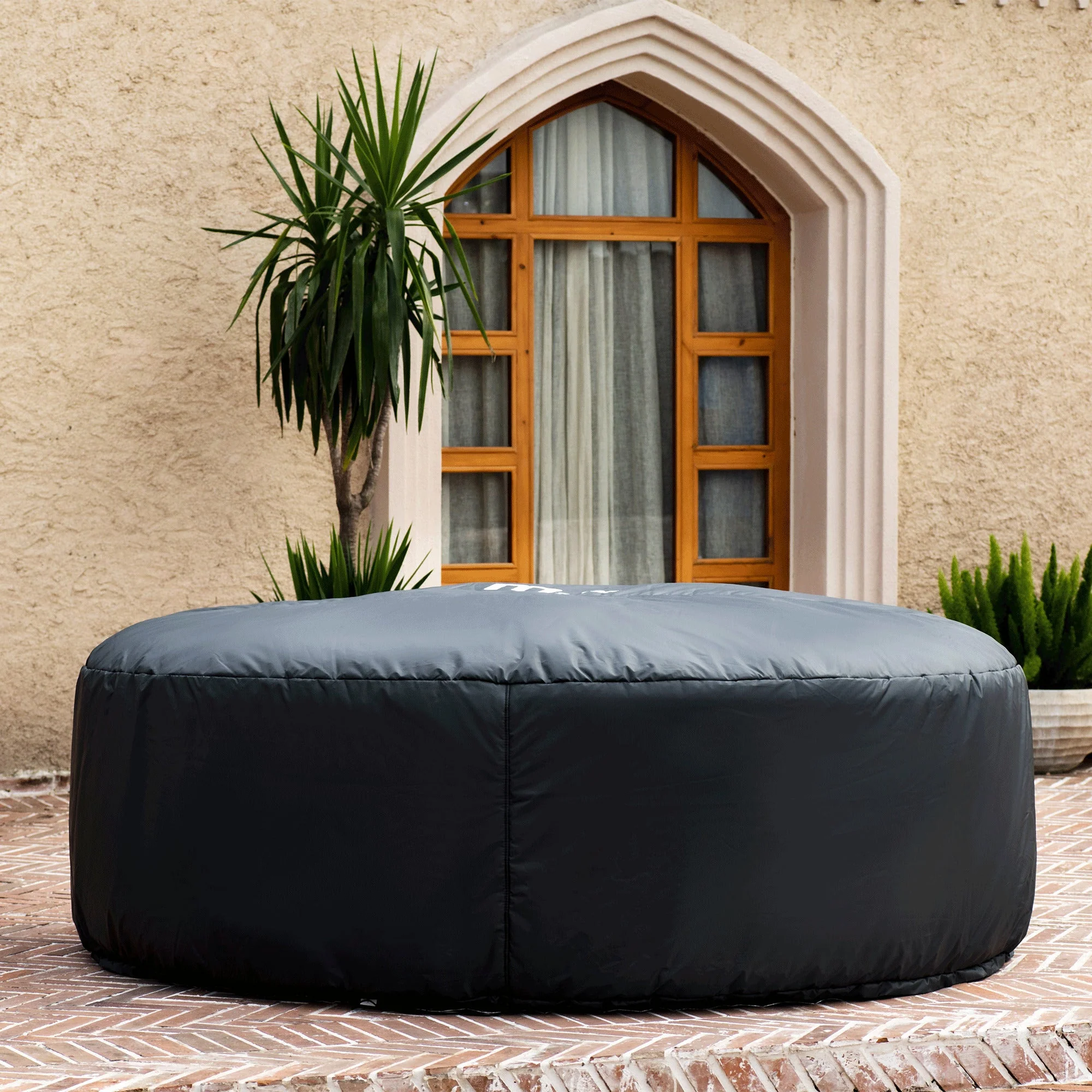MSpa Round Thermal Cover with Snug Fit Design for Outdoor 6 Person Spas, Grey - Image 2