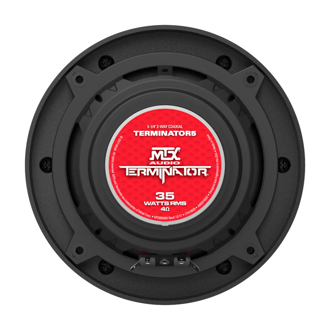 MTX TERMINATOR5 35 Watt RMS 2 Way Polypropylene Coaxial Car Speakers - Image 2