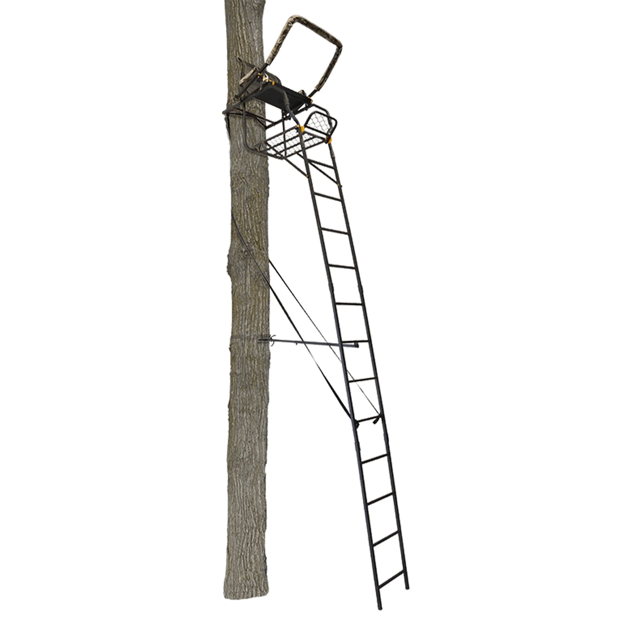 Muddy Huntsman Deluxe 17 Foot Hunting Ladderstand, 1 Person Climbing Tree Stand - Image 10