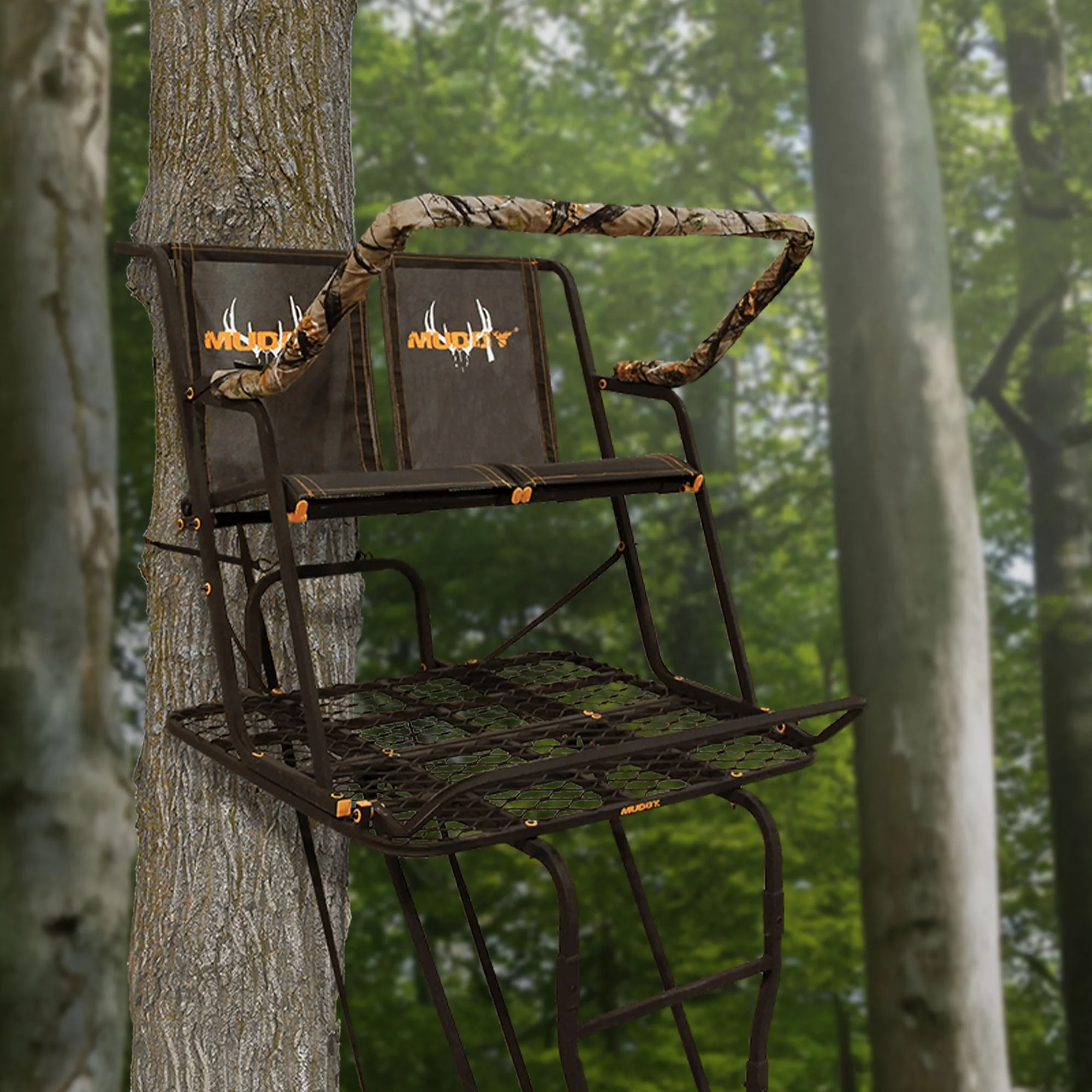 Muddy The Partner 17 Foot Hunting Ladderstand, 2 Person Climbing Tree Stand - Image 4