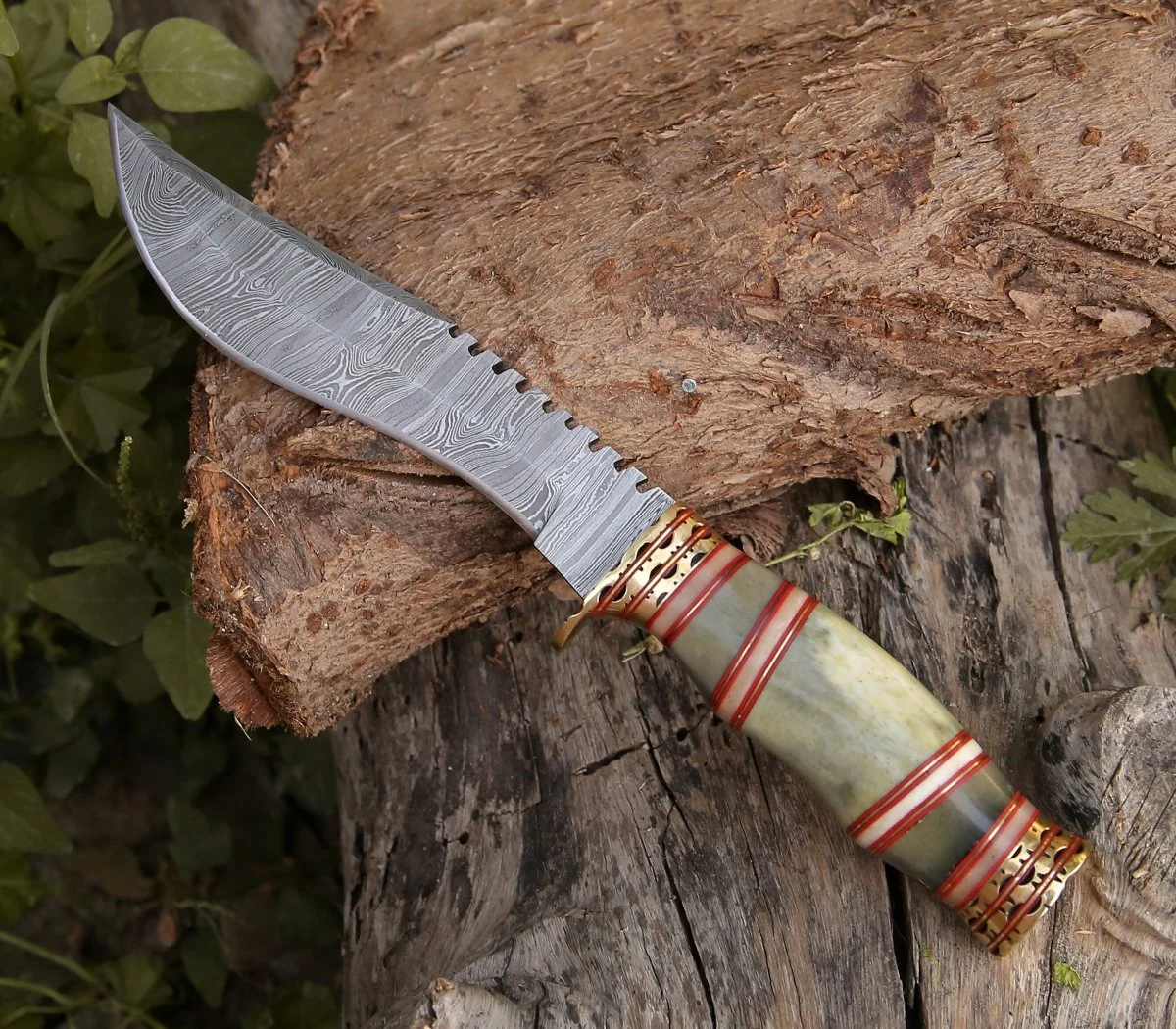 Mythic Kukri Knife with Bone & Brass Handle - Image 4
