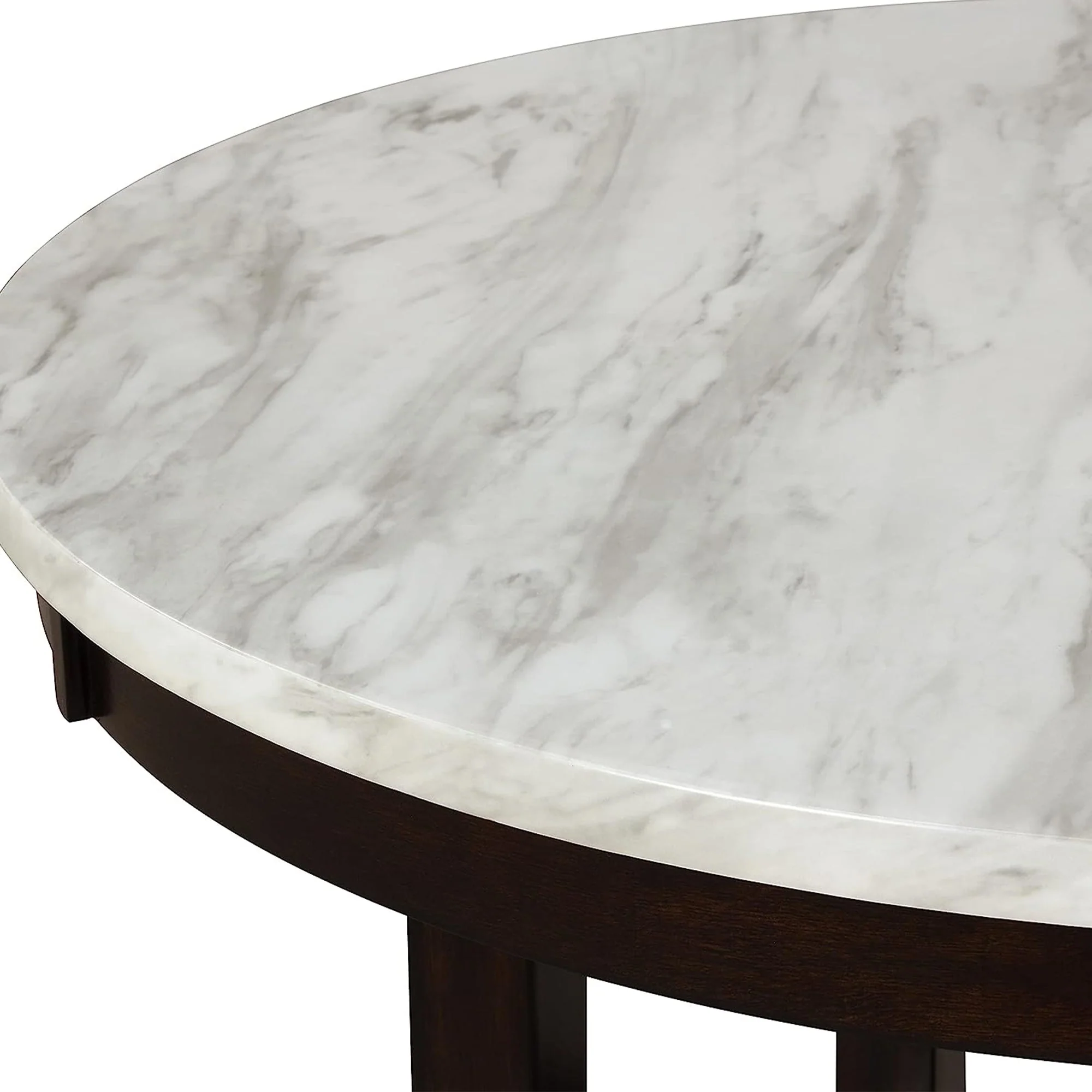 New Classic Furniture Celeste 42" Faux Marble Round Table, & 4 Chair Set, Gray - Image 6