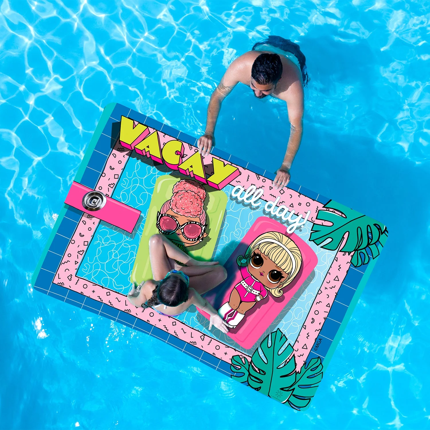 Novation iQ Mini Floating Oasis 6 x 4 Water Mat, Vacay All Day - Image 4