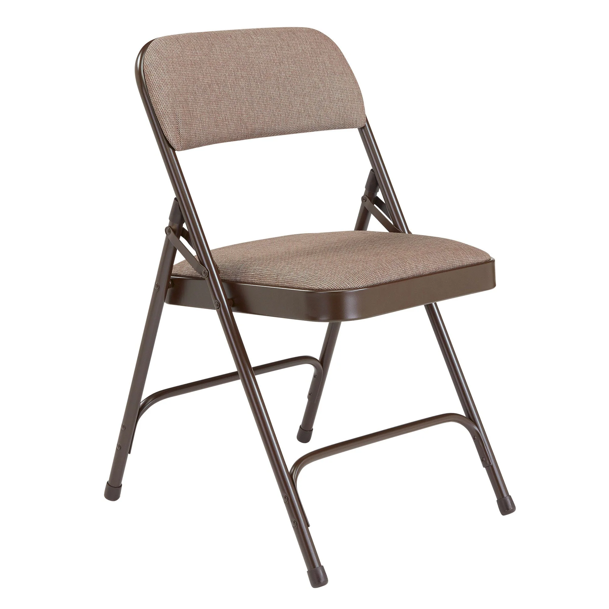 NPS 2200 Series 2" Cushion Fabric Upholstered Folding Chair, Walnut, 4 Pack - Image 5