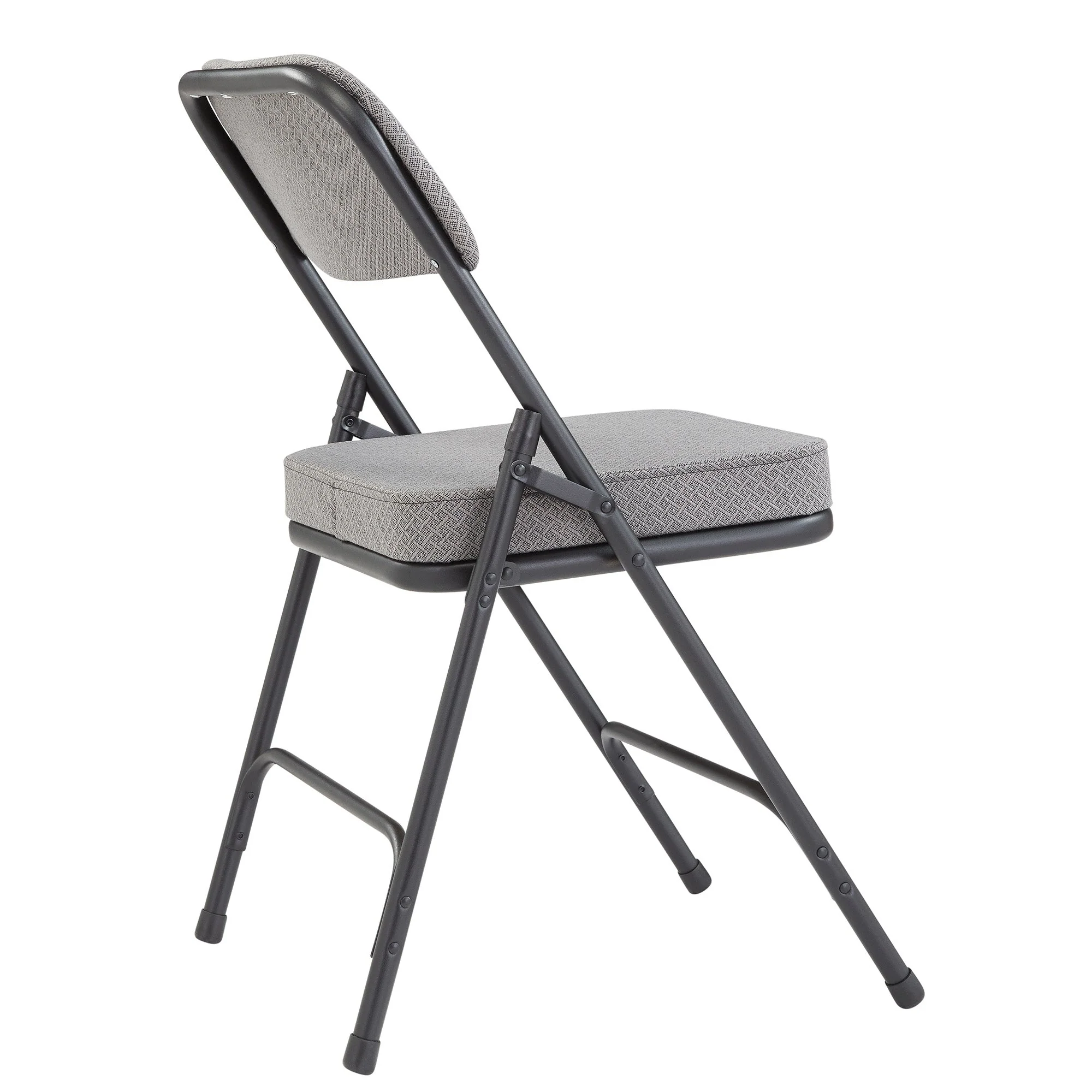 NPS 3200 Series 2" Cusion Fabric Upholstered Office Folding Chair, Gray, 2 Pack - Image 3