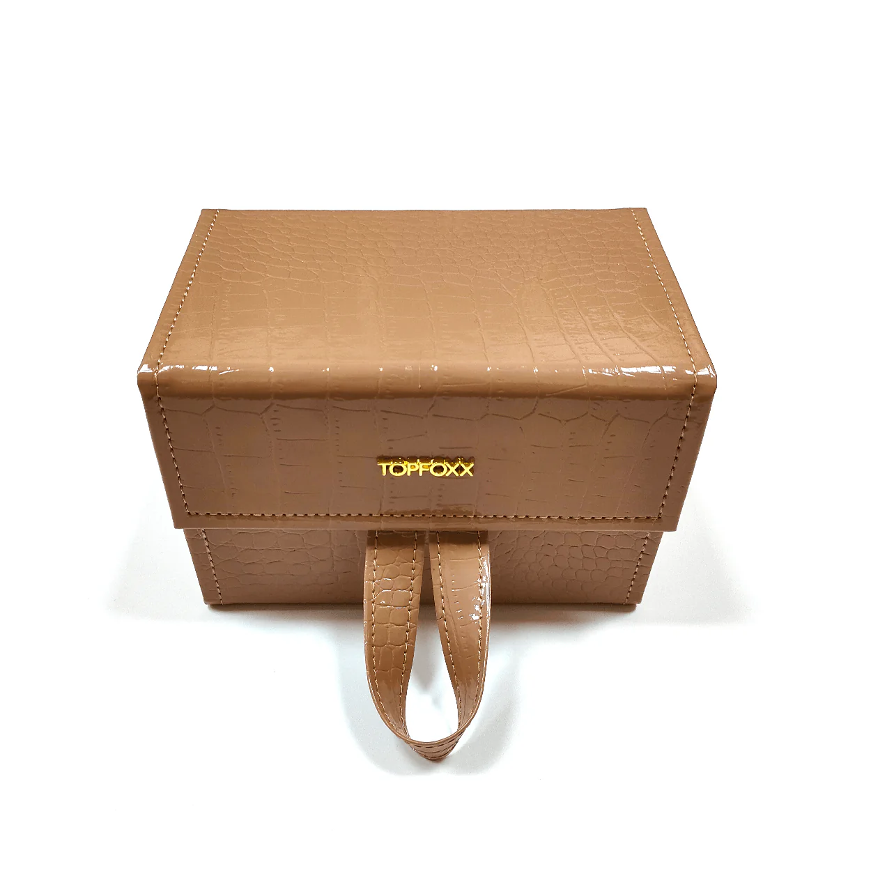 Nude Faux Croco Travel Case - Image 4