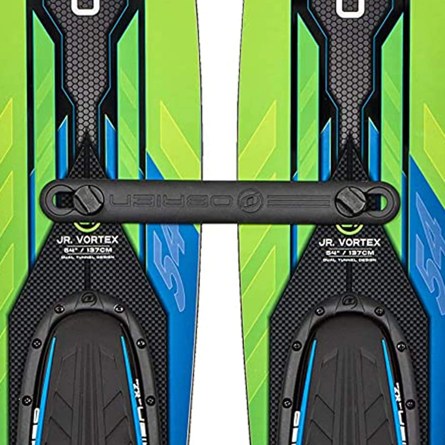 O'Brien 54 In Jr. Vortex Combo Water Skis for Shoe Size Kids 2 to Mens 7, Green - Image 4