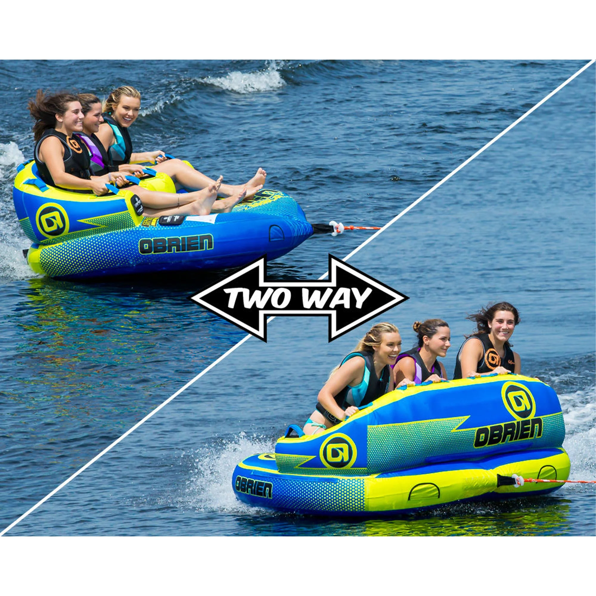 O'Brien Watersports Barca 3 Kickback Inflatable 3 Person Towable Boat Tube Raft - Image 3
