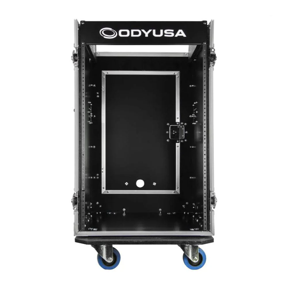 Odyssey FZ1316W 13U Top Slanted 16U Vertical Pro Combo Rack with Casters, Black - Image 4