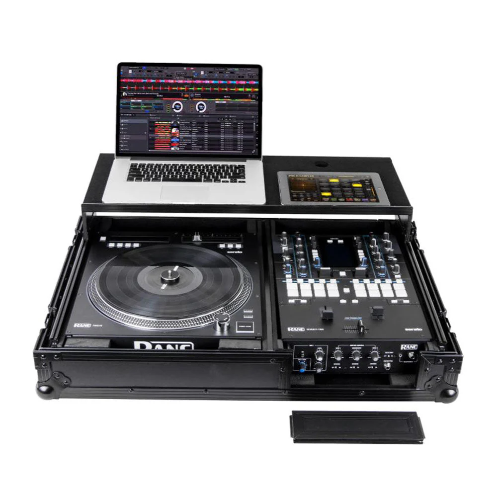 Odyssey Reversible DJ Coffin Flight Case with Full Laptop Glide Platform, Black - Image 2