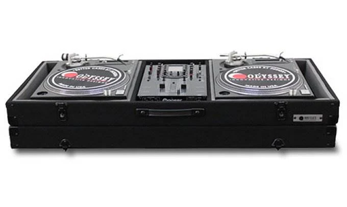 Odyssey Universal 10" Format DJ Mixer & 2 Battle Position Turntable Coffin Case - Image 2
