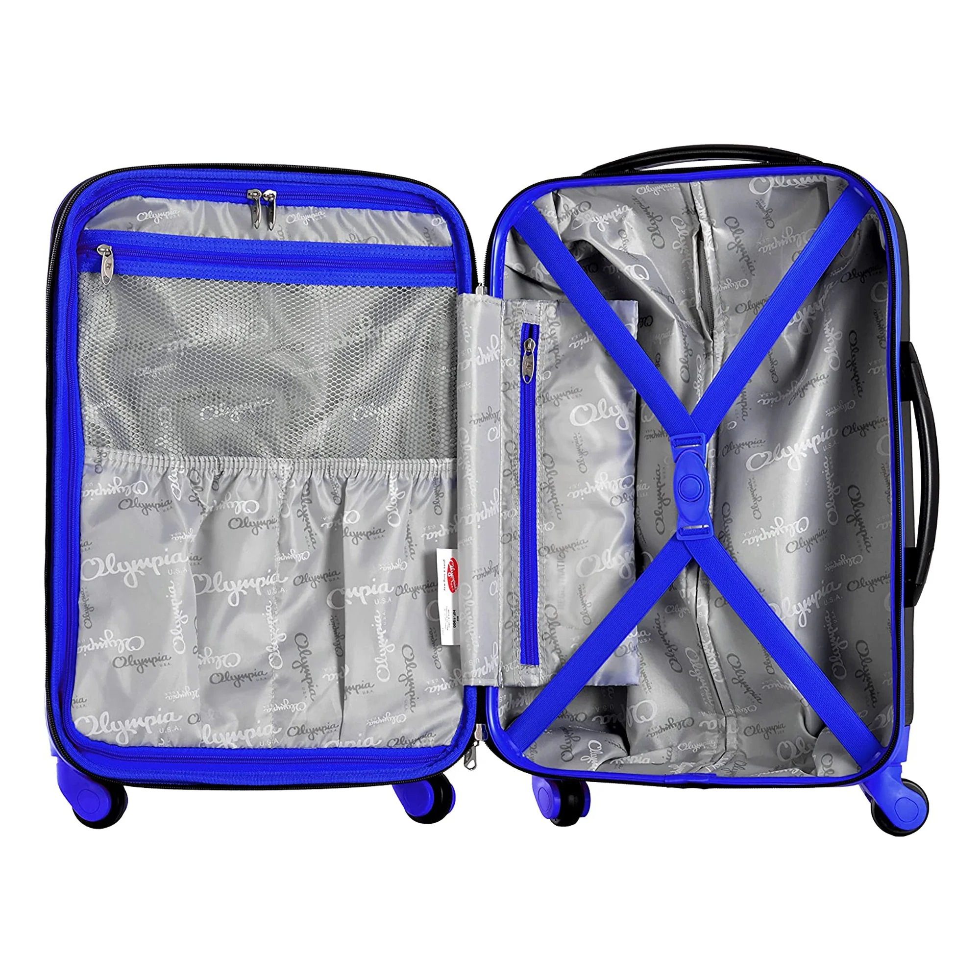 Olympia Apache II Hardcase 4 Wheel Spinner Luggage Suitcase 3 Piece Set, Blue - Image 7