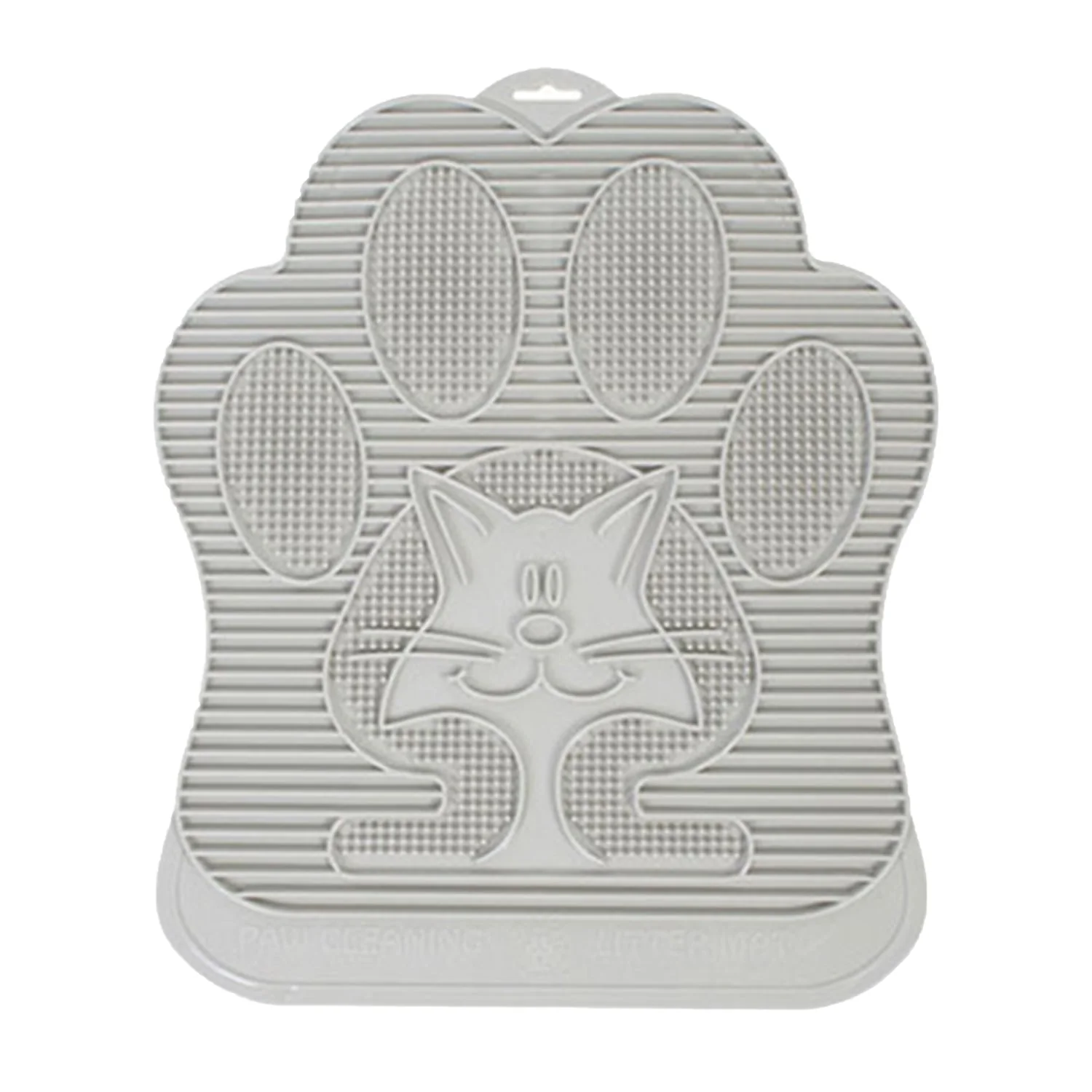 Omega Paw Paw Cleaning Cat Litter Box Mat for Floor and Carpet, Grey (2 Pack) - Image 2