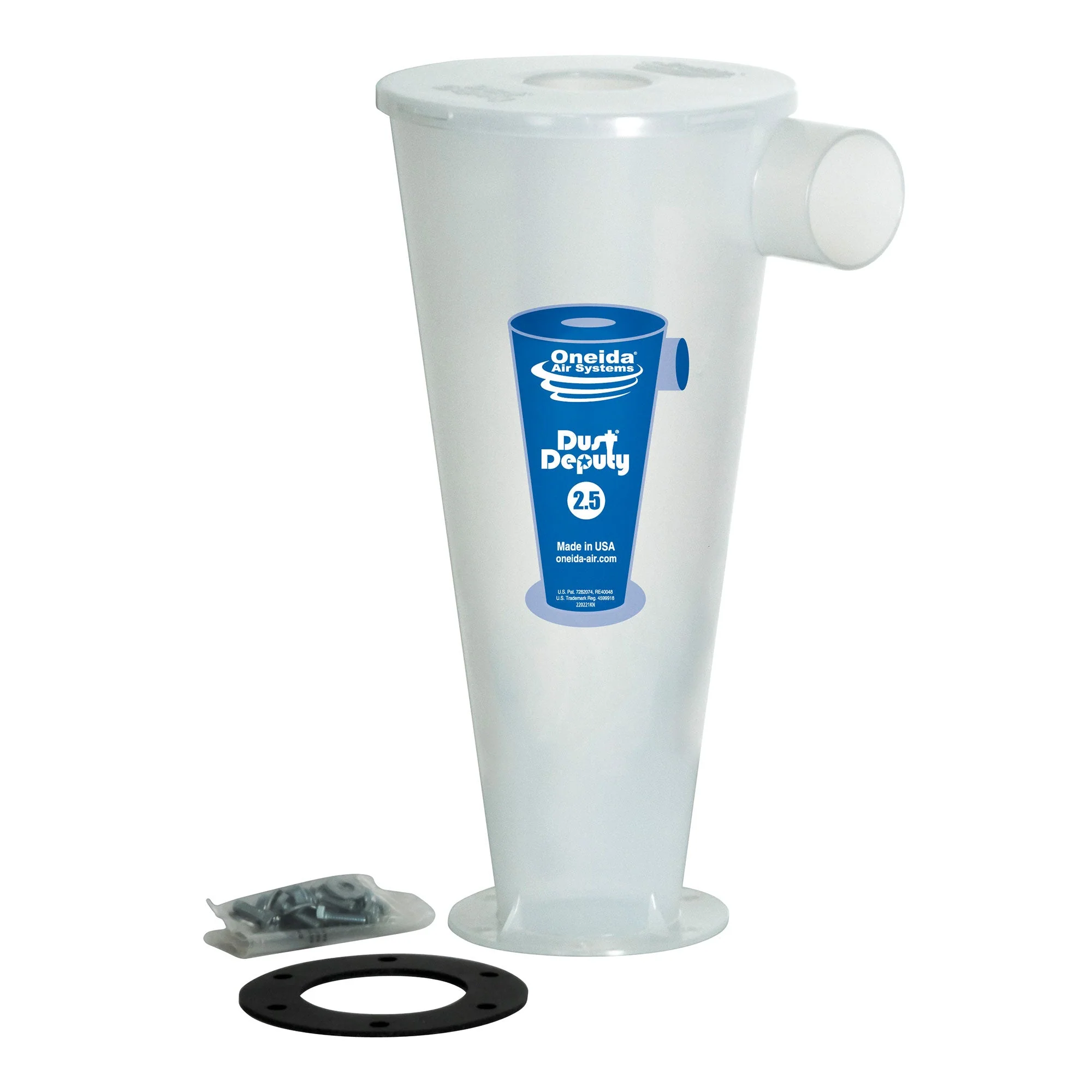 Oneida Air Systems Dust Deputy 2.5 DIY Cyclone Separator, Accessory Only, Clear - Image 6