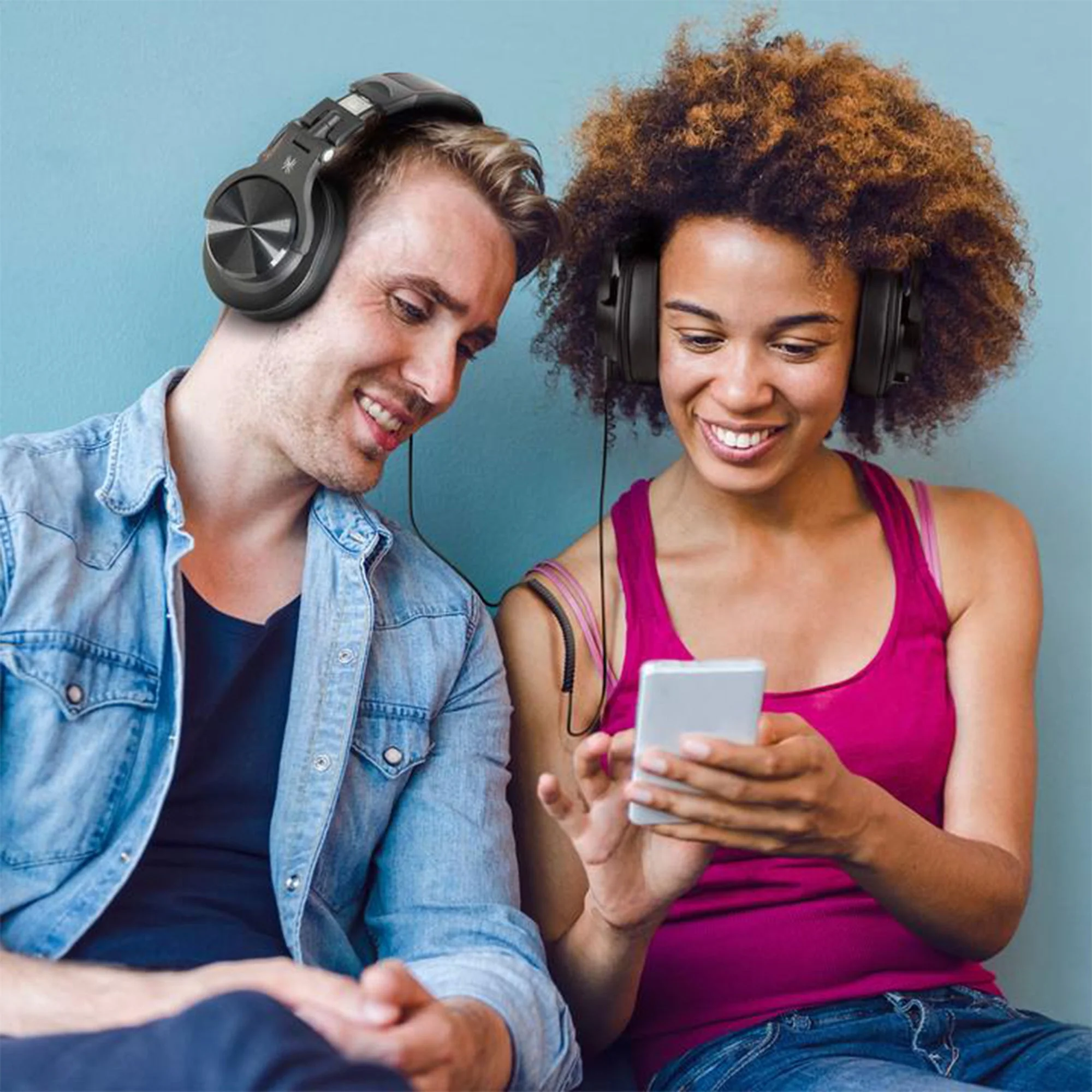 OneOdio A70 Fusion Over Ear Bluetooth Wired & Wireless Studio Headphones, Silver - Image 2