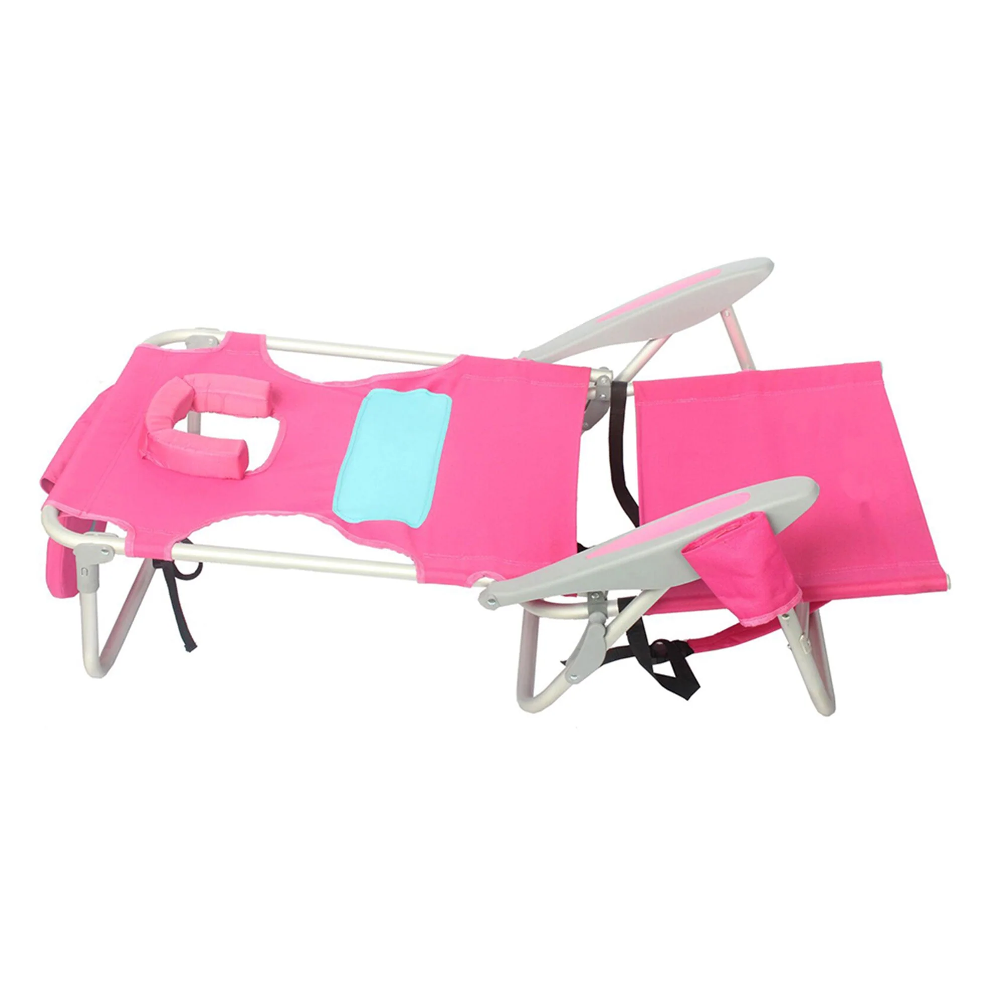 Ostrich 3 in 1 Reclining Chair and Ladies Comfort On-Your-Back Beach Chair, Pink - Image 12