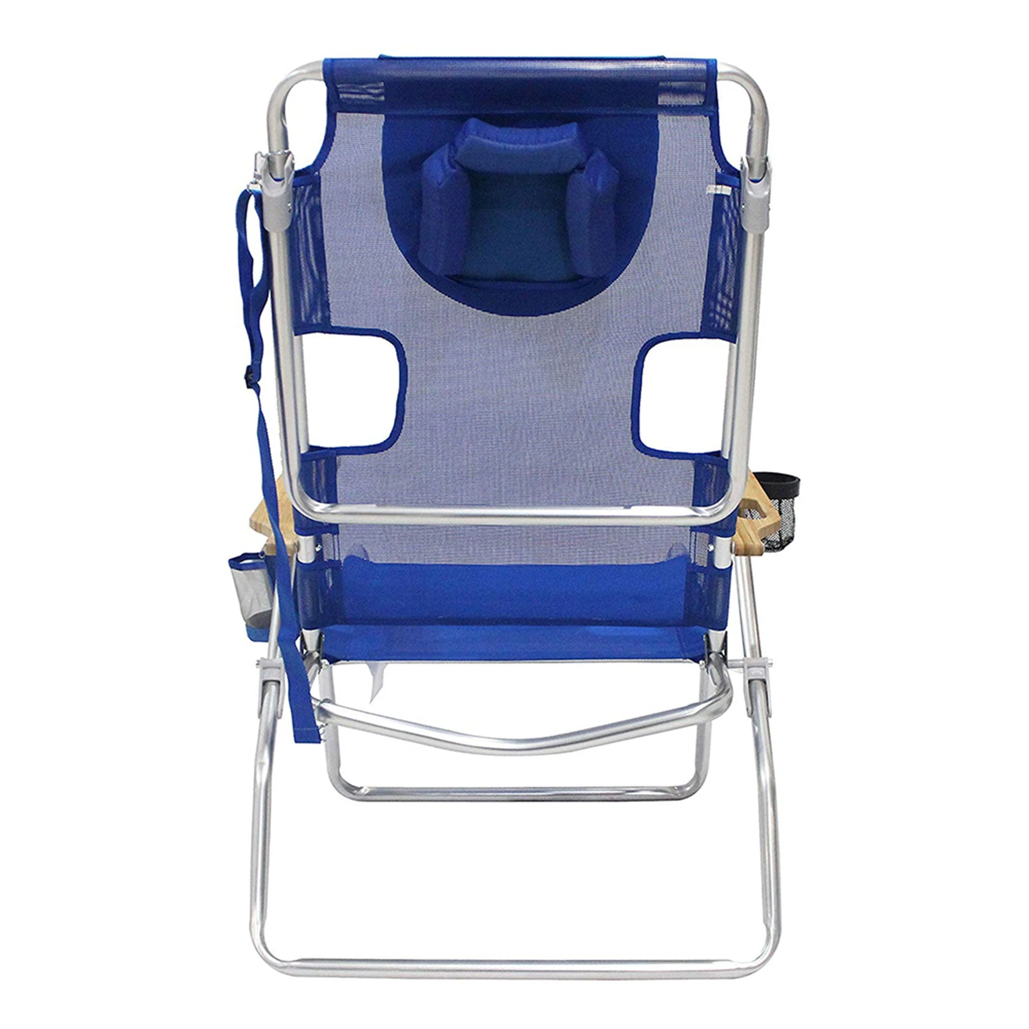 Ostrich 3-N-1 Altitude Outdoor Lounge Reclining 16" Tall Chair, Blue (2 Pack) - Image 7