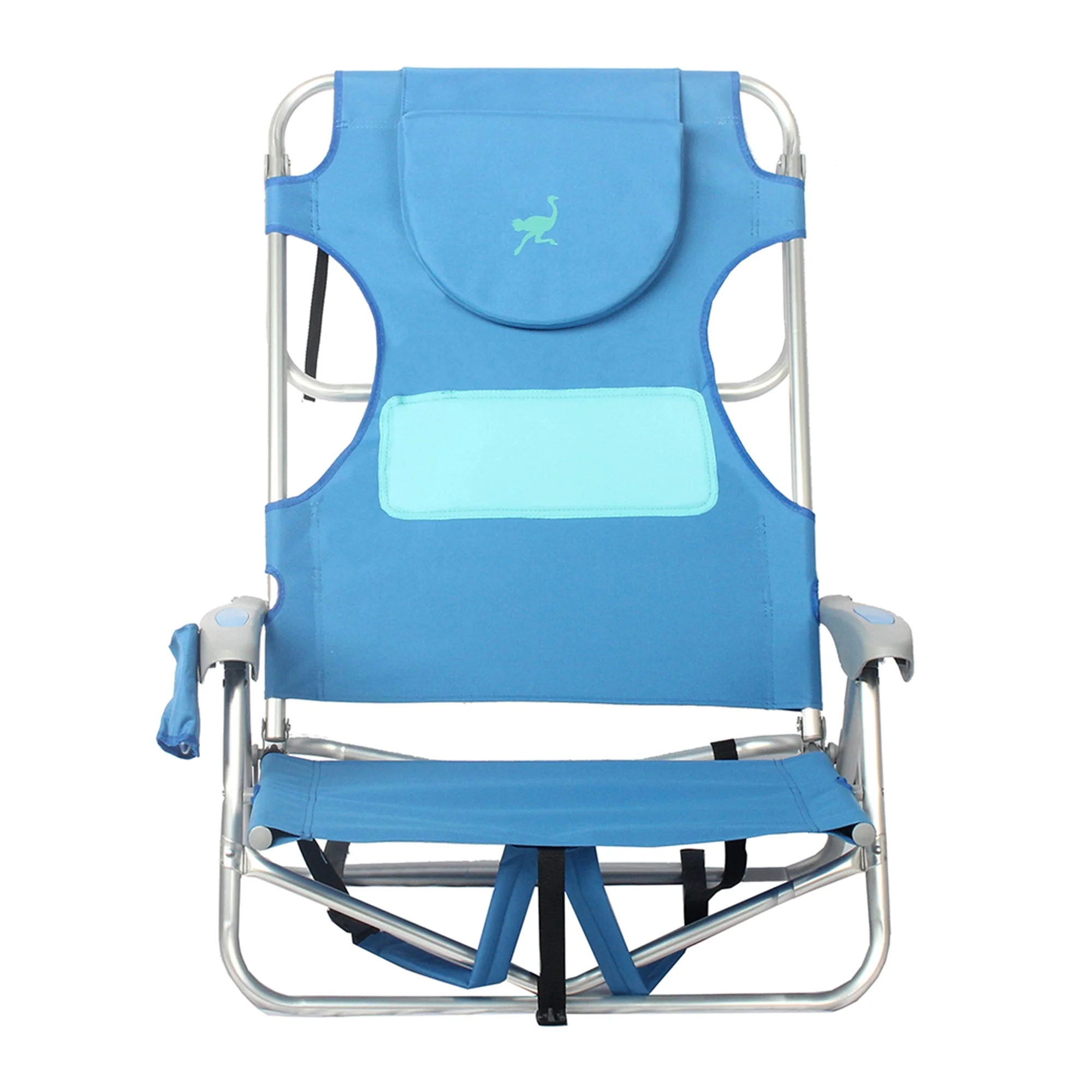 Ostrich 3N1 Reclining Chair and Ladies Comfort On-Your-Back Beach Chair, Blue - Image 8