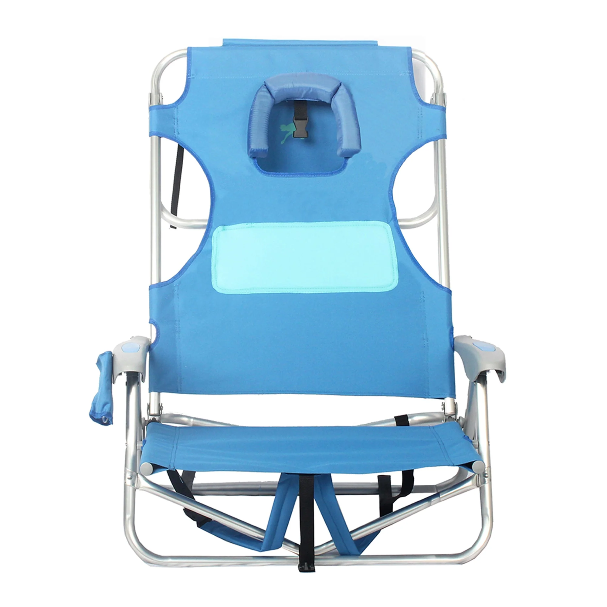 Ostrich Chaise Beach Lounger & Ladies Comfort On Your Back Beach Chair, Blue - Image 7