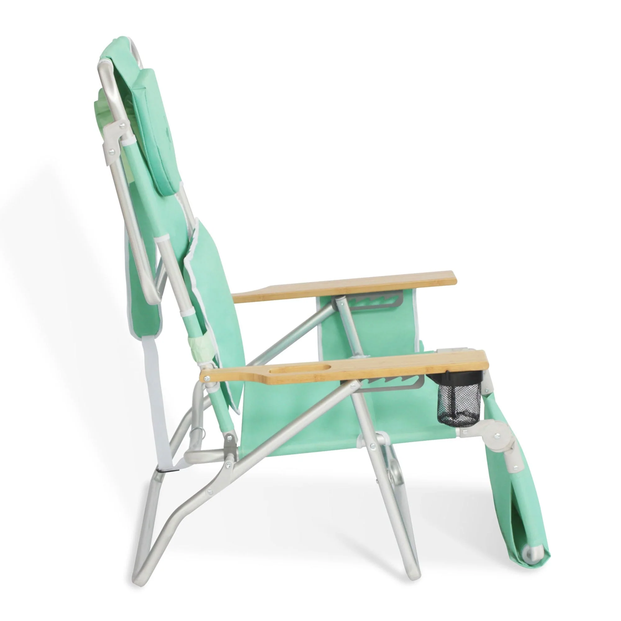 Ostrich Deluxe Padded 3-N-1 Outdoor Folding Reclining Beach Chair, Teal (2 Pack) - Image 8