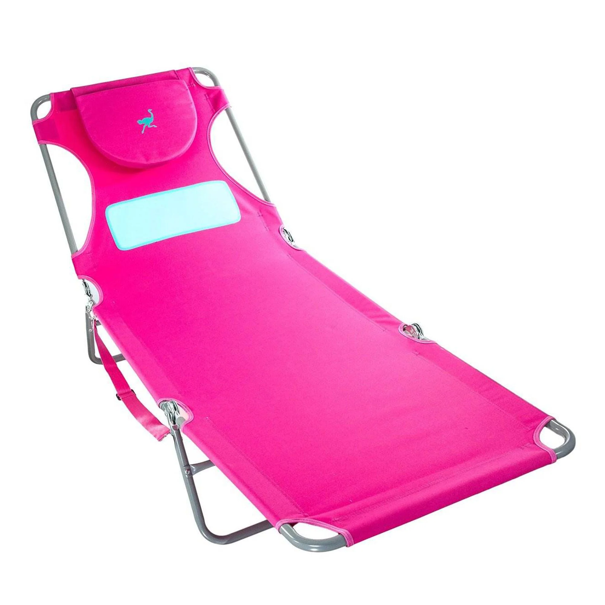 Ostrich Ladies Comfort Lounger Face Down Beach Chair & On Your Back Chair, Pink - Image 6