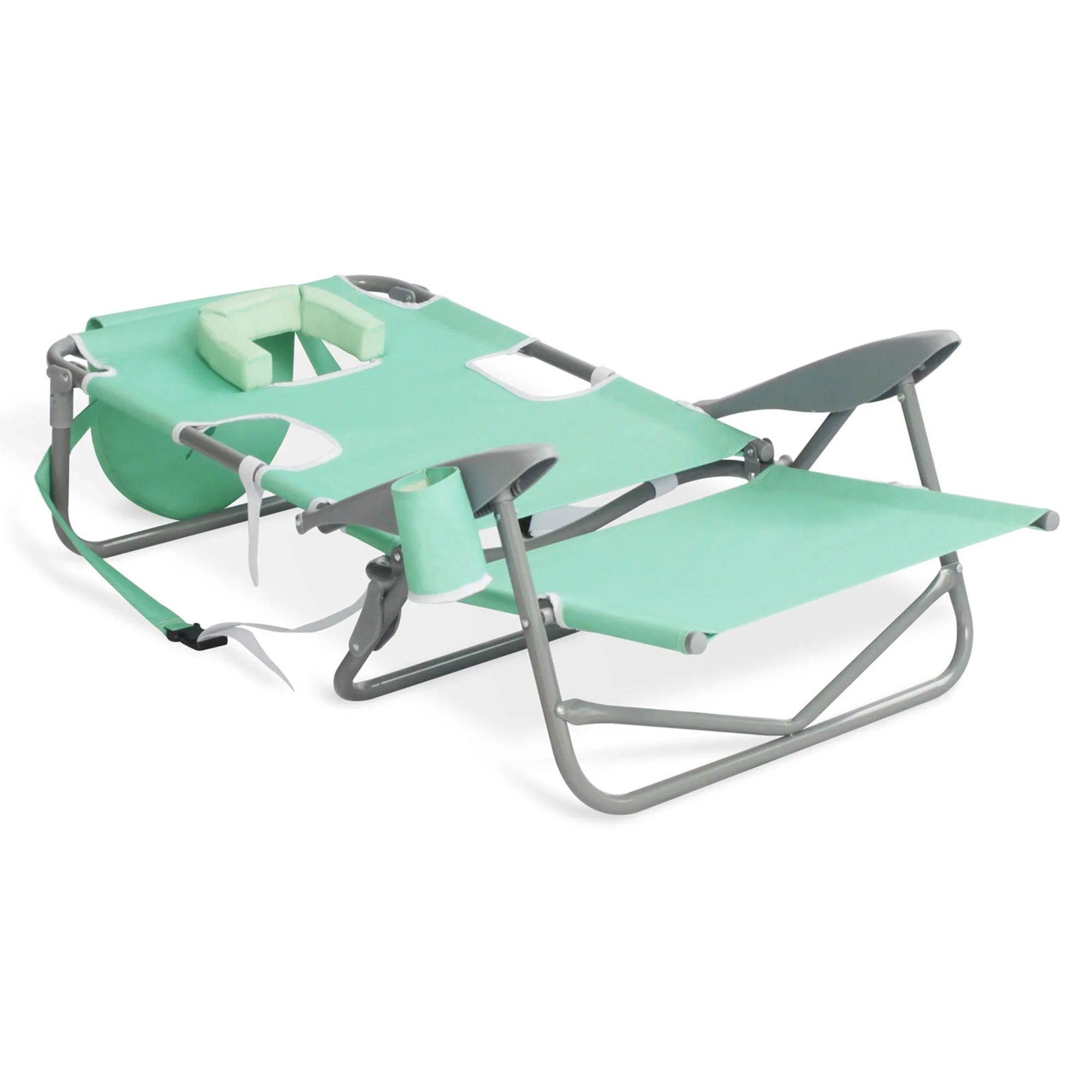 Ostrich On Your Back Folding Reclining Outdoor Camping Lawn Chair, Teal (4 Pack) - Image 8