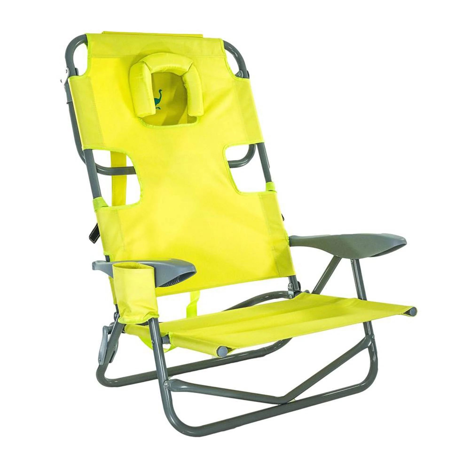 Ostrich On Your Back Reclining Lawn Chair & Chaise Folding Beach Lounger, Green - Image 6