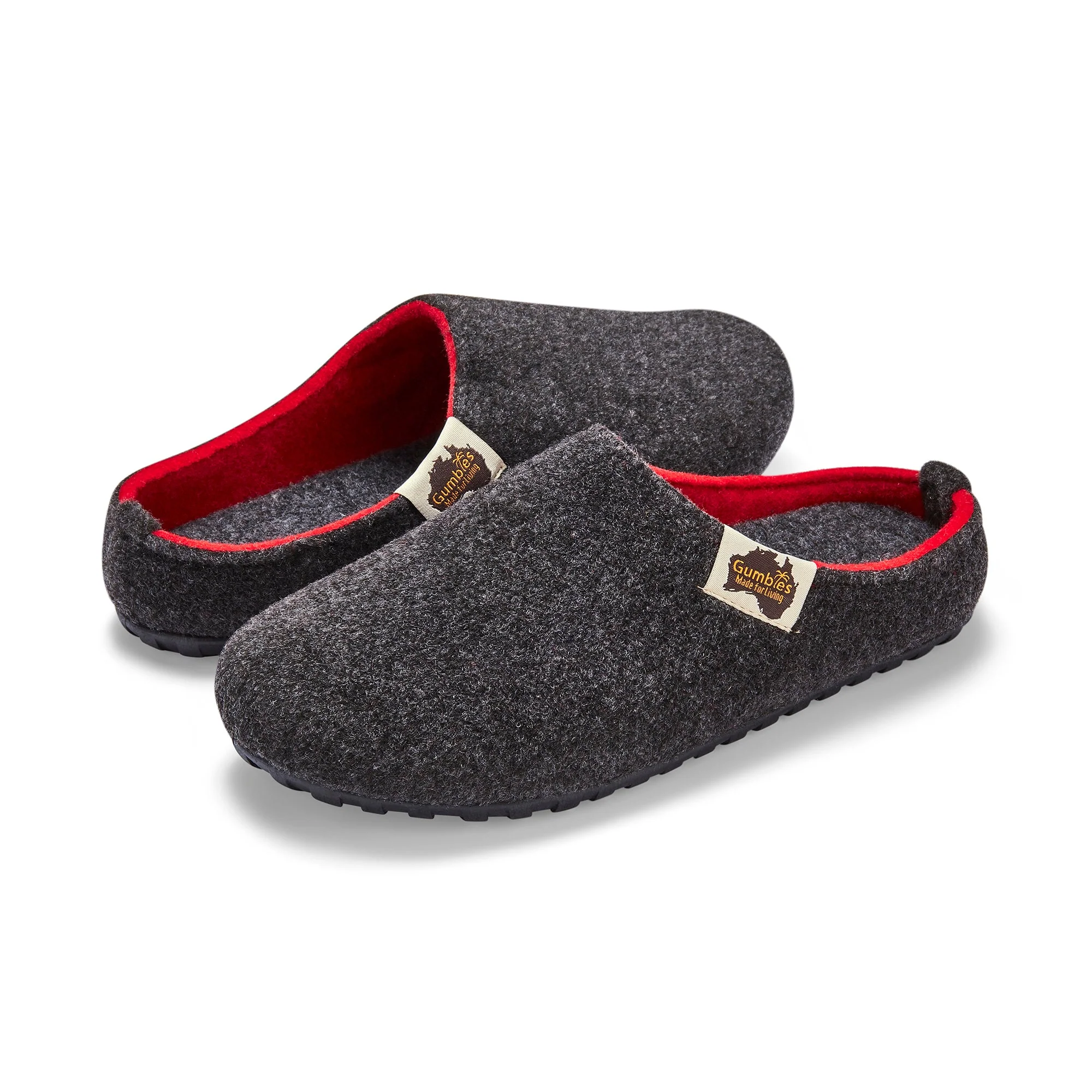 Outback Slippers - Women's - Charcoal & Red - Image 4