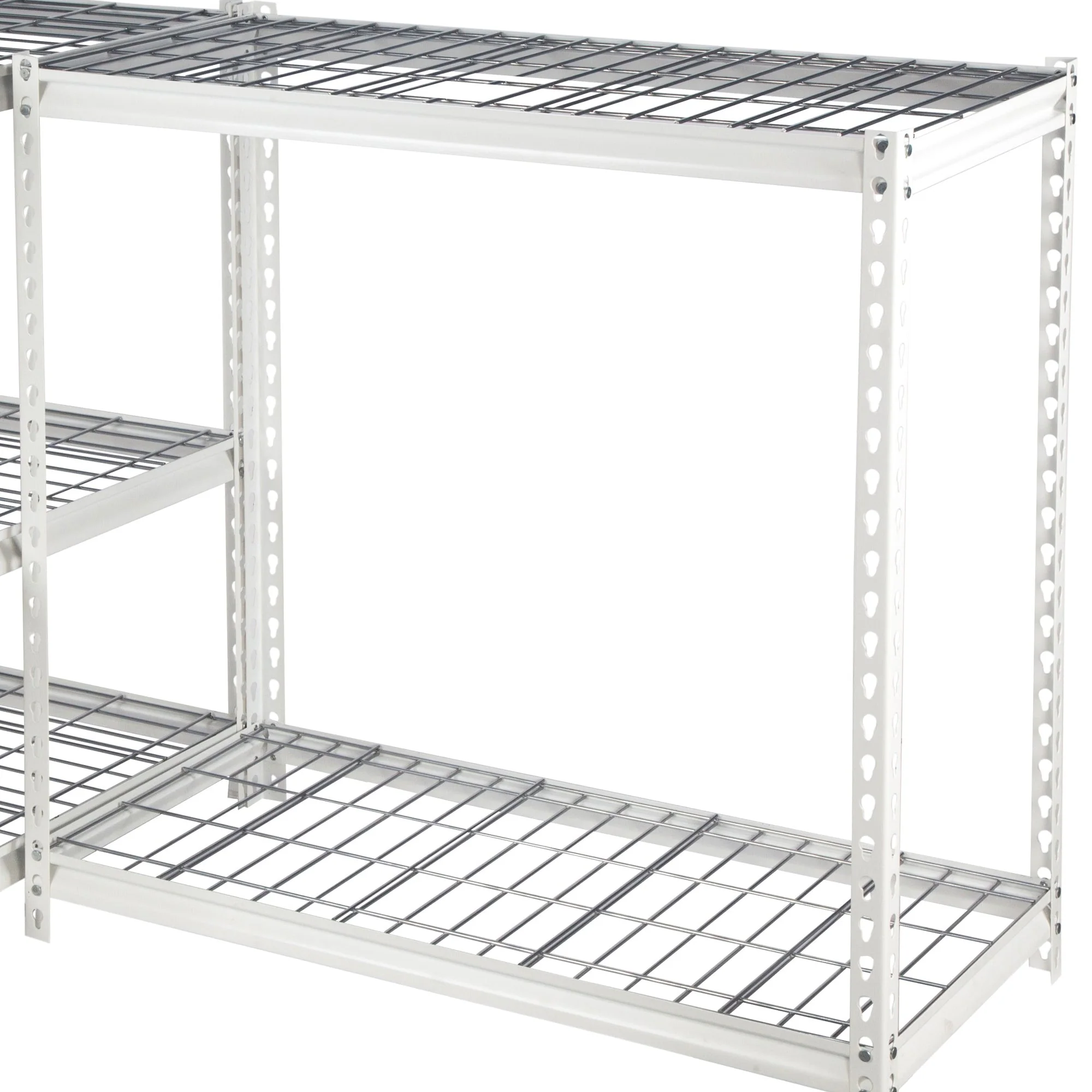 Pachira 48"W x 72"H 5 Shelf Steel Shelving for Home and Office Organizing, White - Image 4