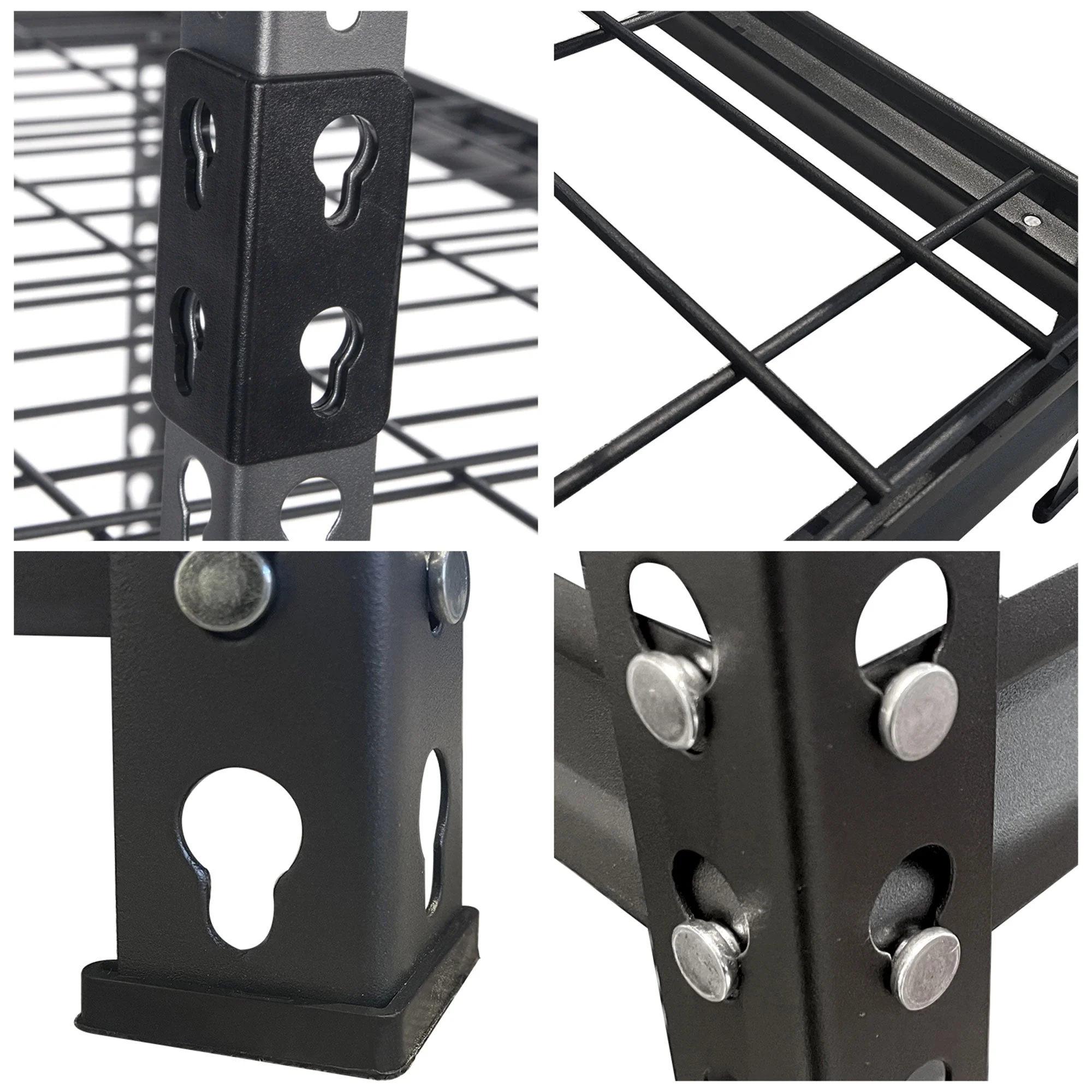 Pachira 60"W x 72"H 5 Shelf Steel Shelving for Home and Office Organizing, Black - Image 4