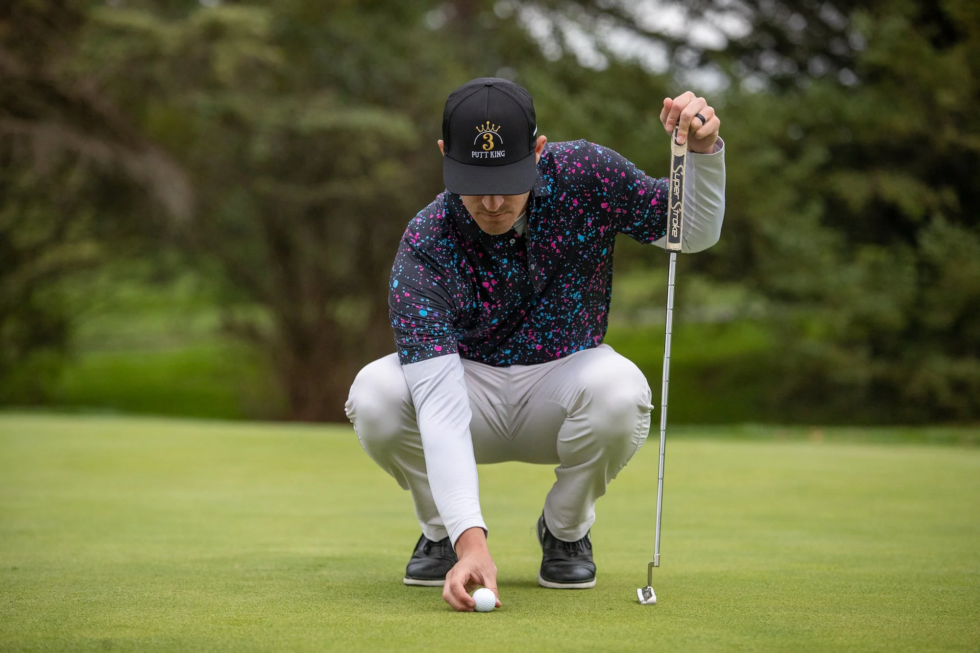 Paint Splatter Polo Black - Image 9
