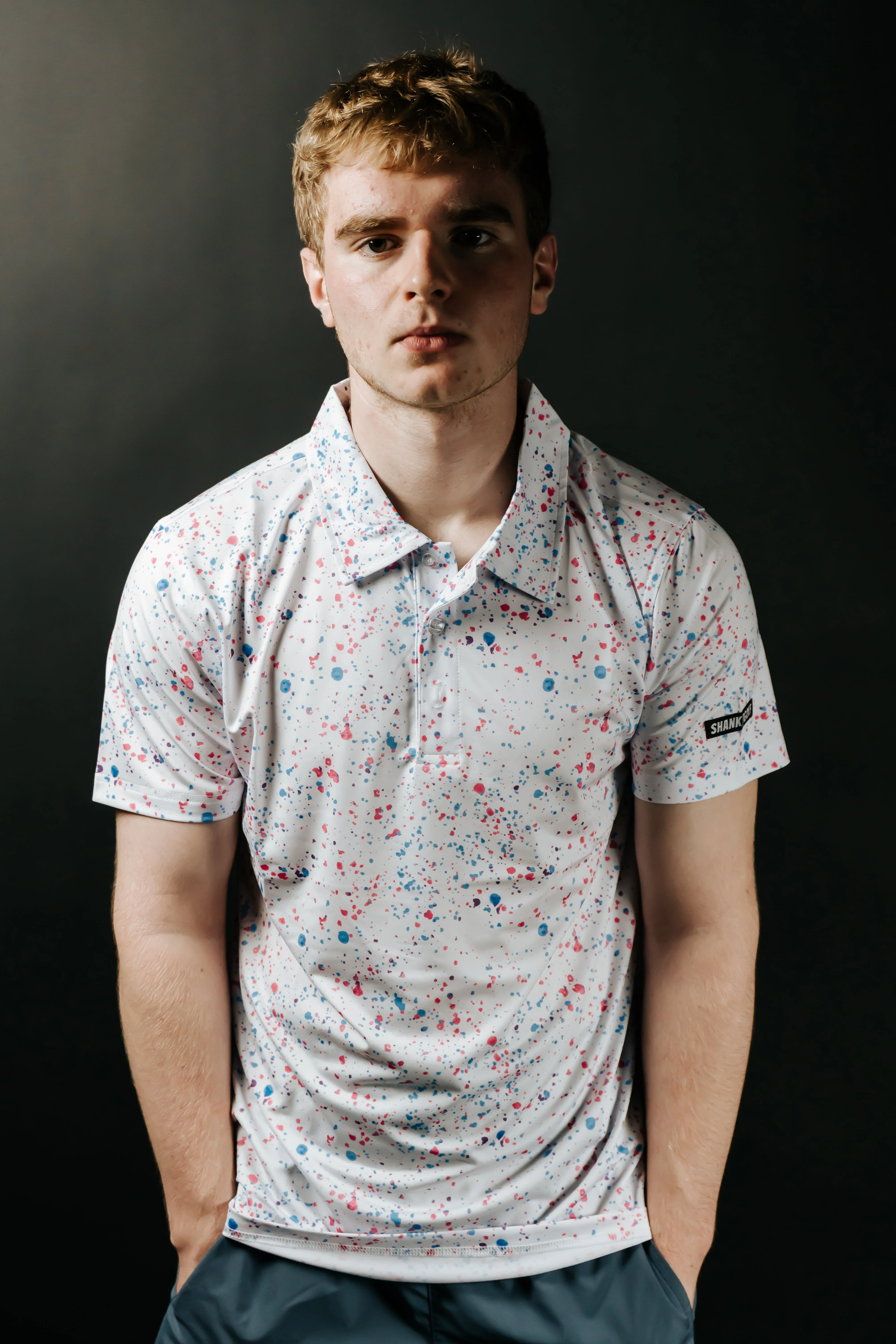 Paint Splatter Polo White - Image 2