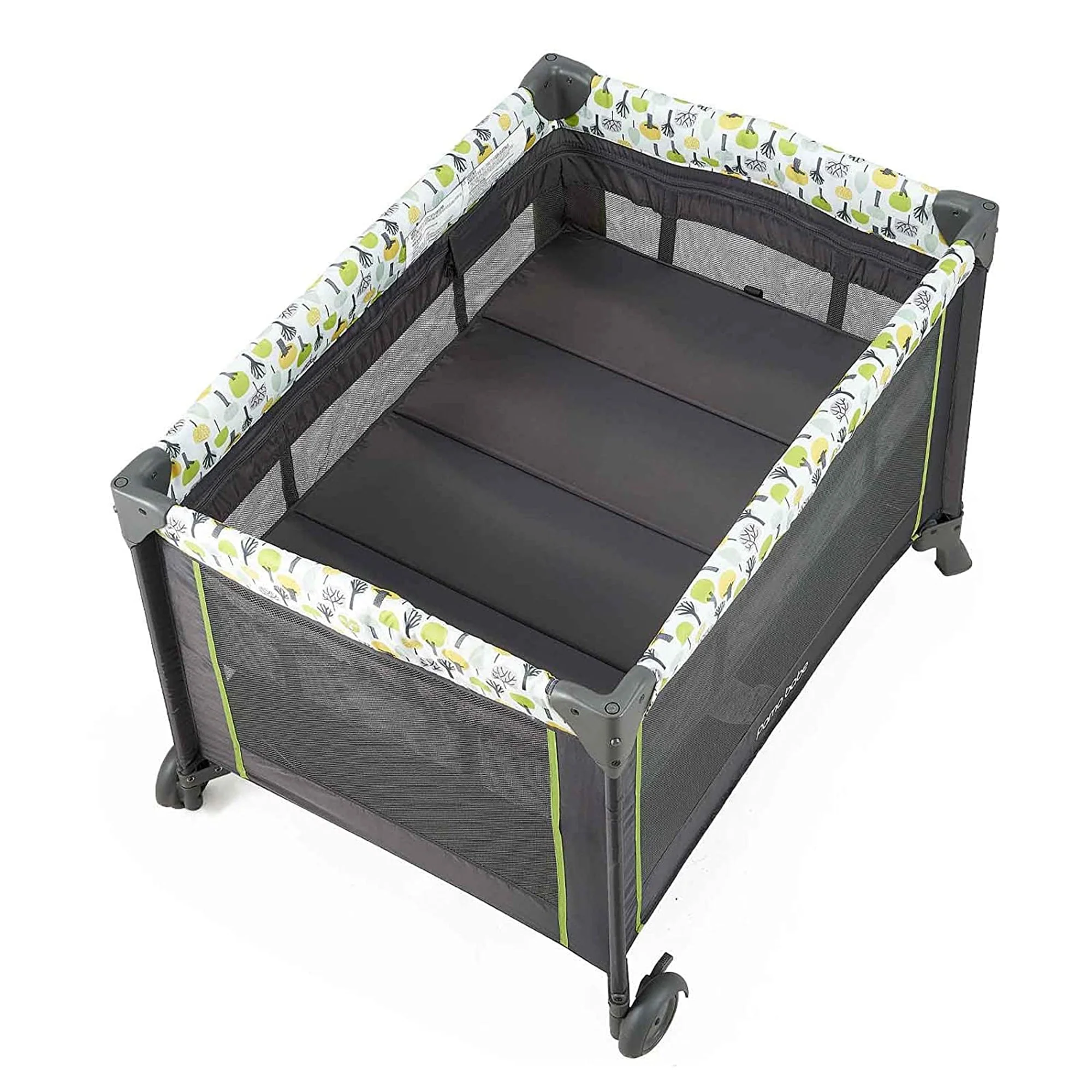 Pamo Babe Bassinet Nursery Center Play Yard Crib with Changing Table, Green - Image 3