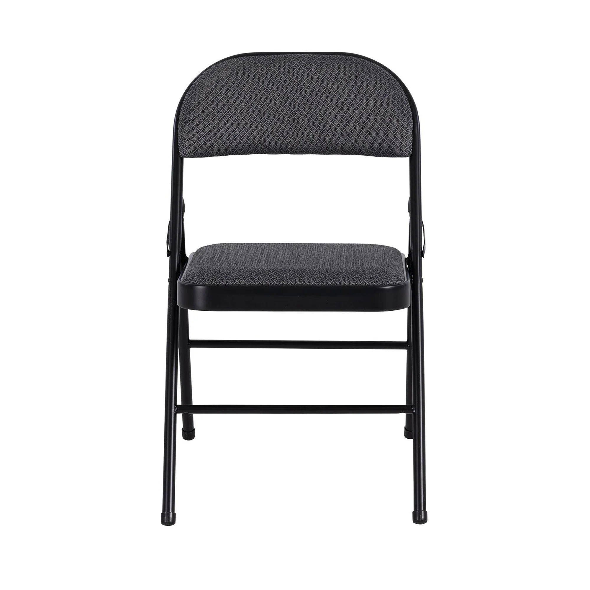 Peakform Folding Vinyl Padded Chair with Comfortable Seat Cushion, 4 Pack, Black - Image 7