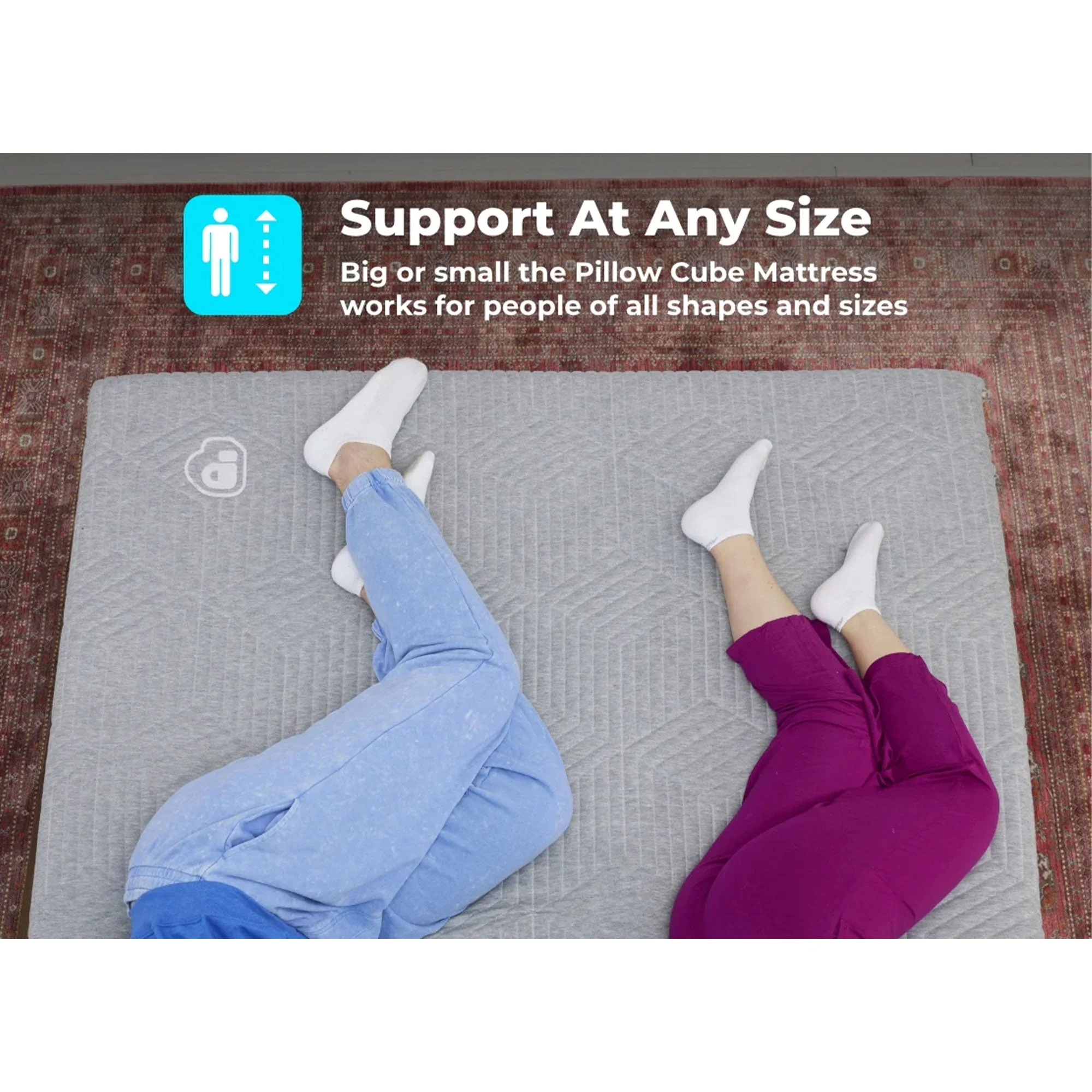 Pillow Cube Memory Foam King Mattress for Side Sleepers w/Hip & Shoulder Support - Image 6