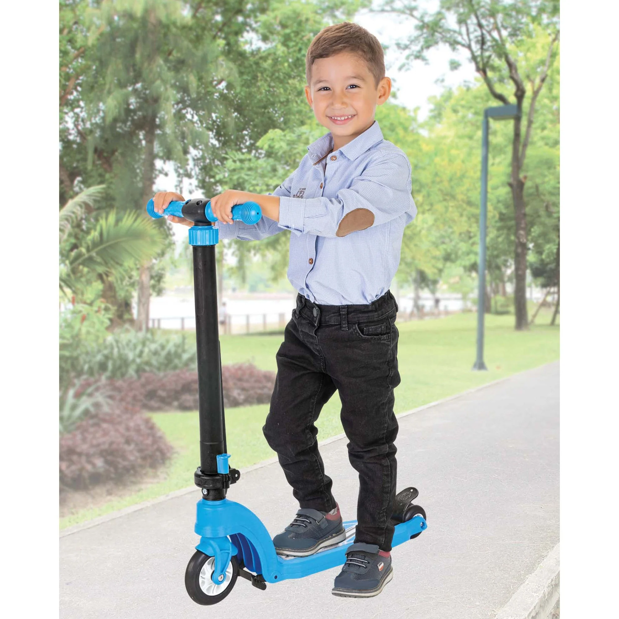 Pilsan 07-360 Children's Outdoor Ride-On Toy Sport Scooter for Ages 6+, Blue - Image 5