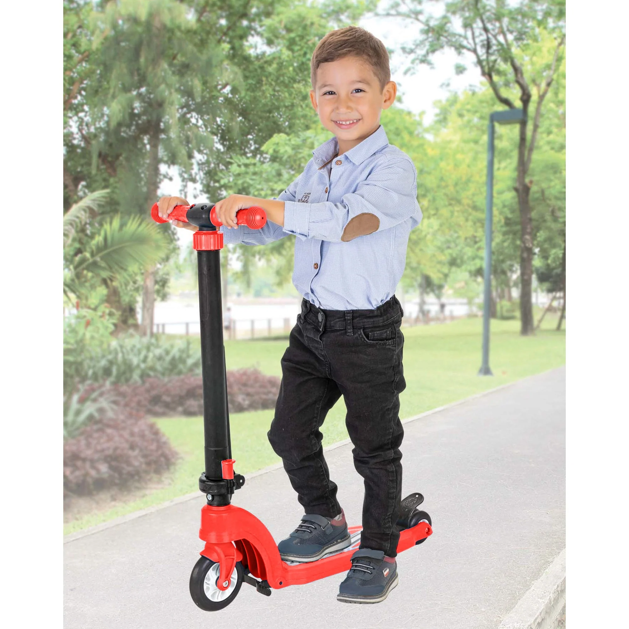 Pilsan 07-360 Children's Outdoor Ride-On Toy Sport Scooter for Ages 6+, Red - Image 5