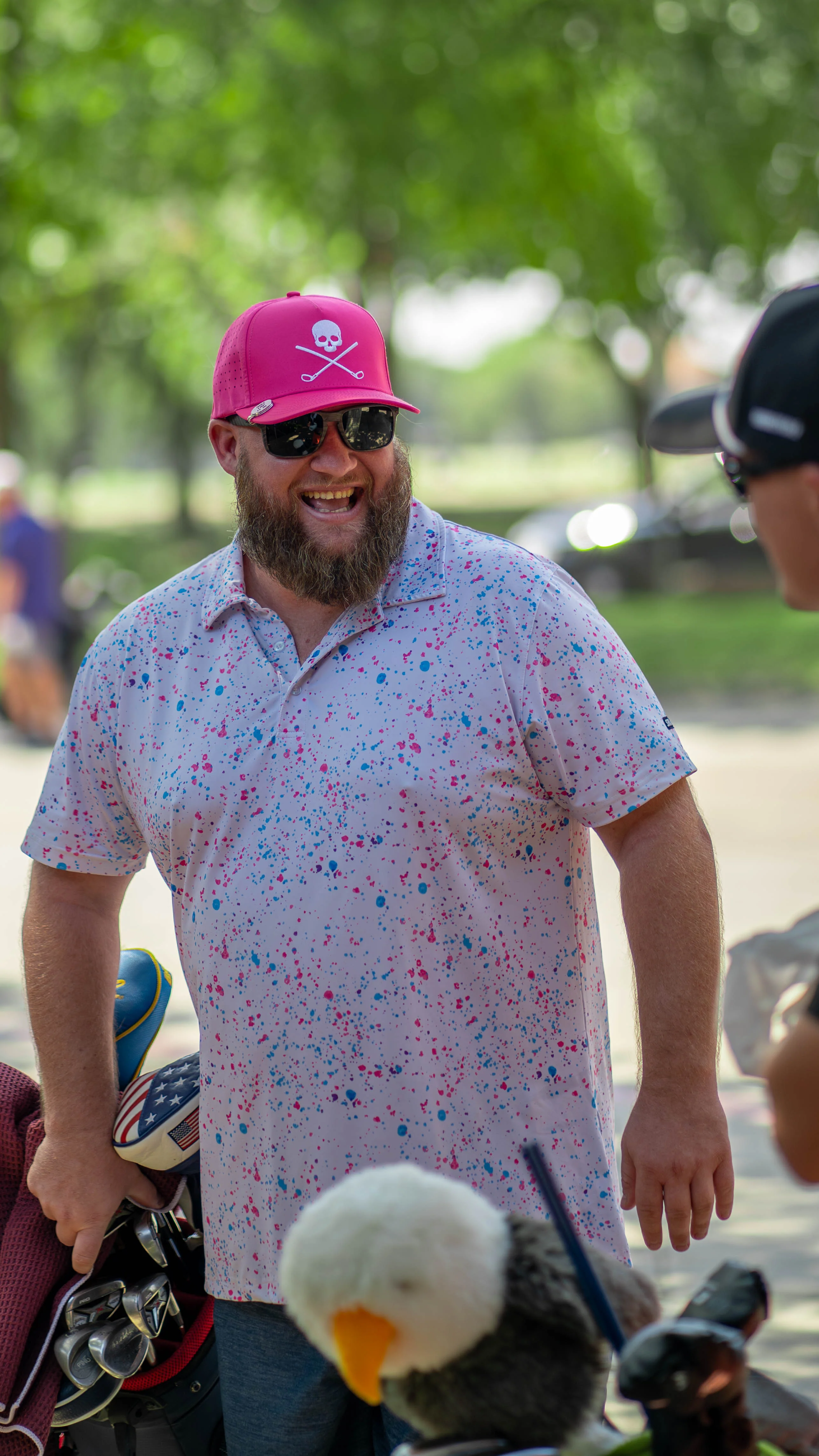 Pink Skull Golf Hat - Image 4