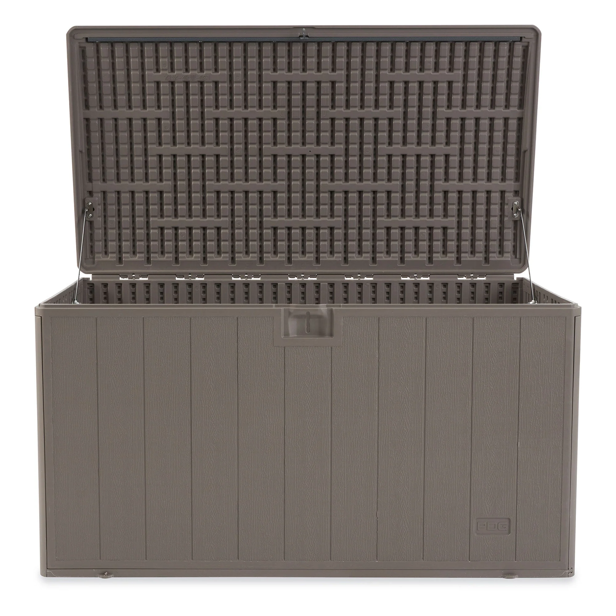 Plastic Development Group 130 Gallon Resin Outdoor Patio Storage Deck Box, Gray - Image 8