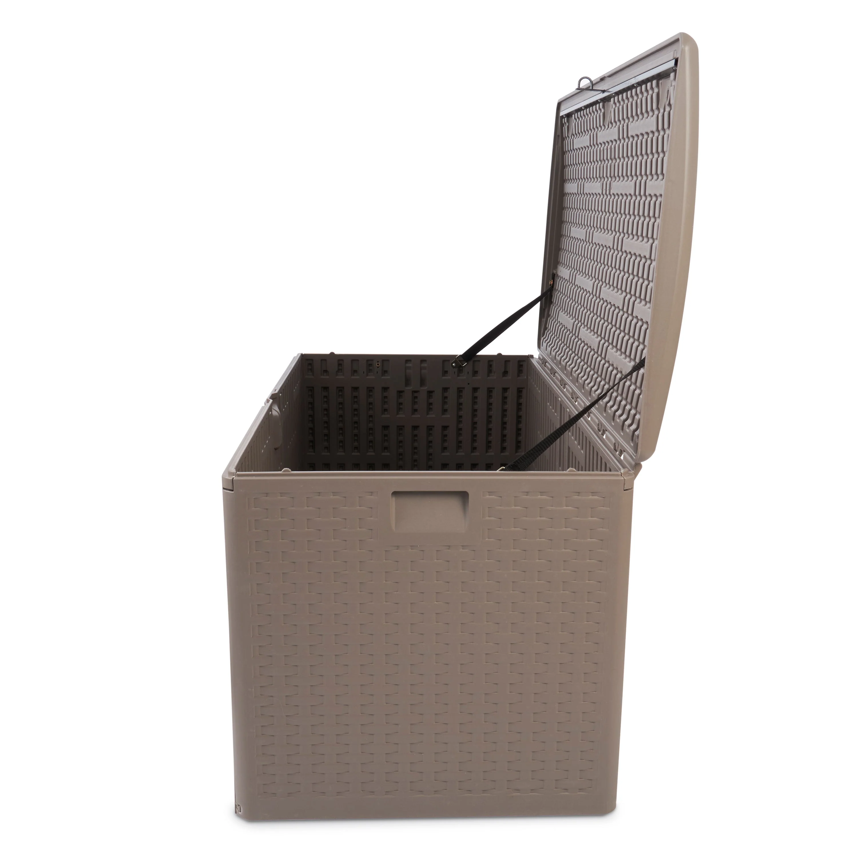 Plastic Development Group 99-Gallon Resin Outdoor Storage Deck Box, Driftwood - Image 3